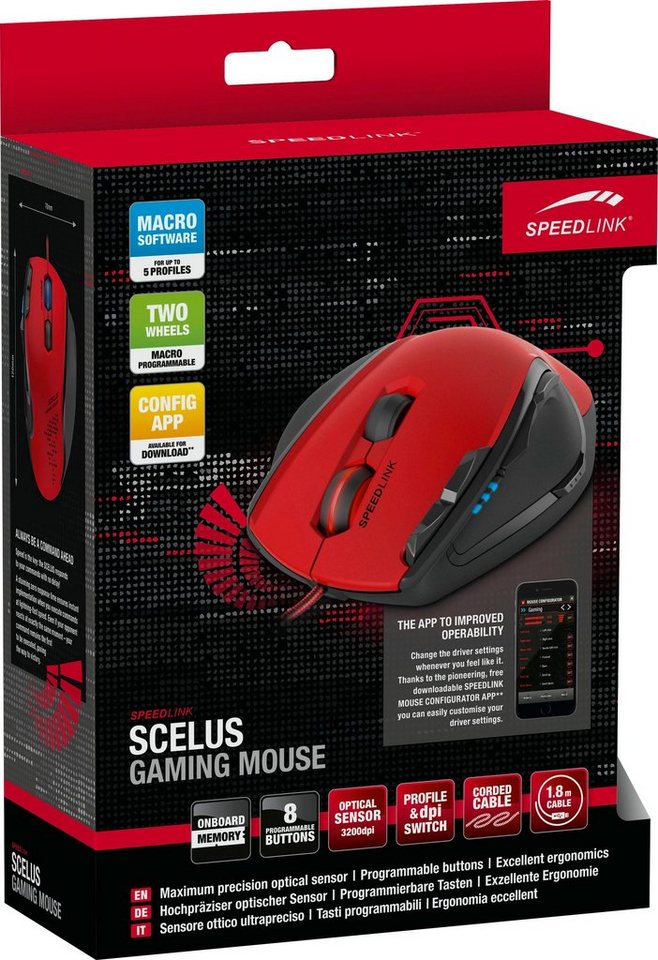 Speedlink SCELUS Gaming Maus Gaming-Maus