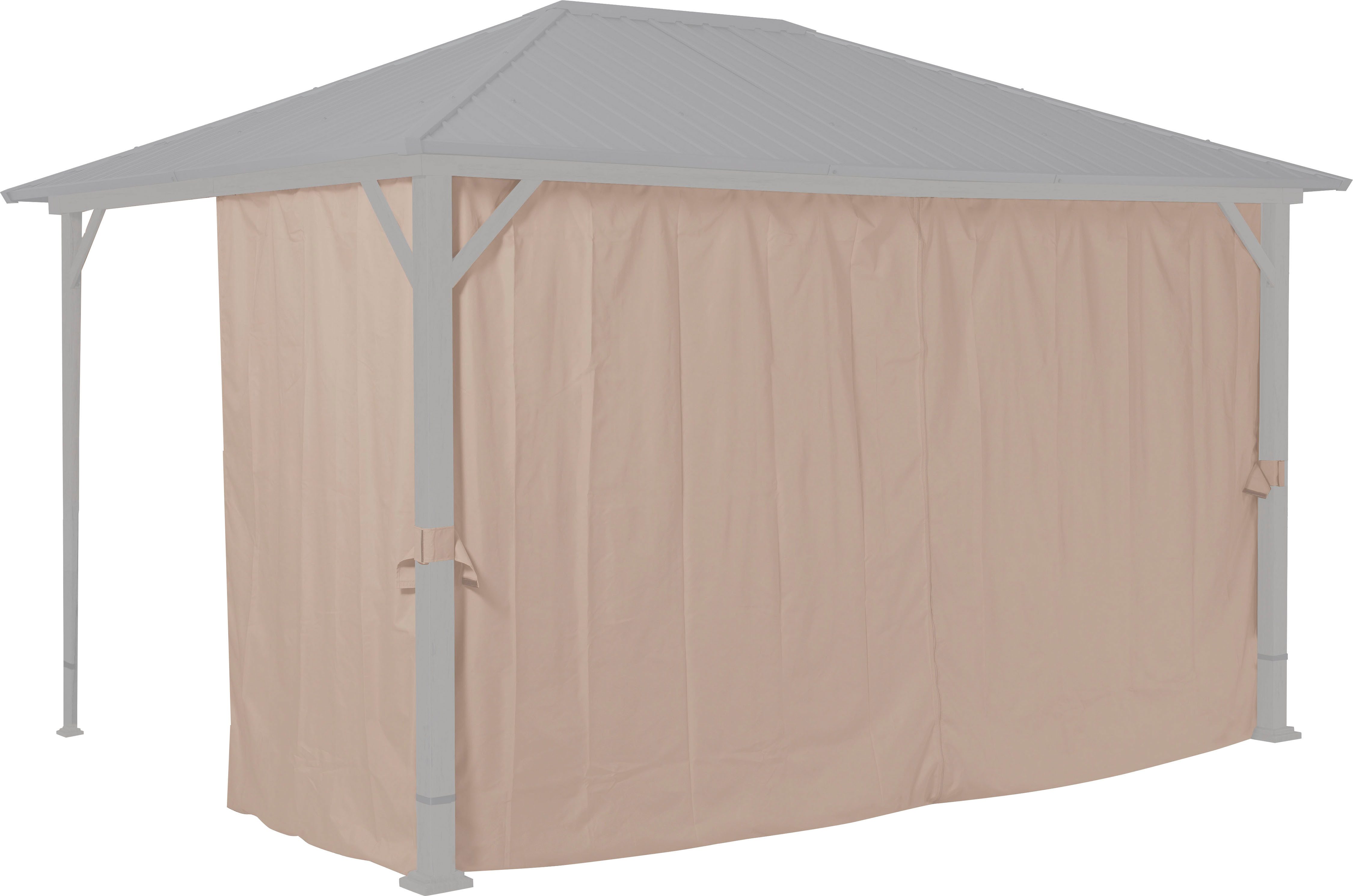 KONIFERA Pavillonseitenteil, für Pavillon Samos, BxT: 400x300 cm, UV-beständig, wasserdicht