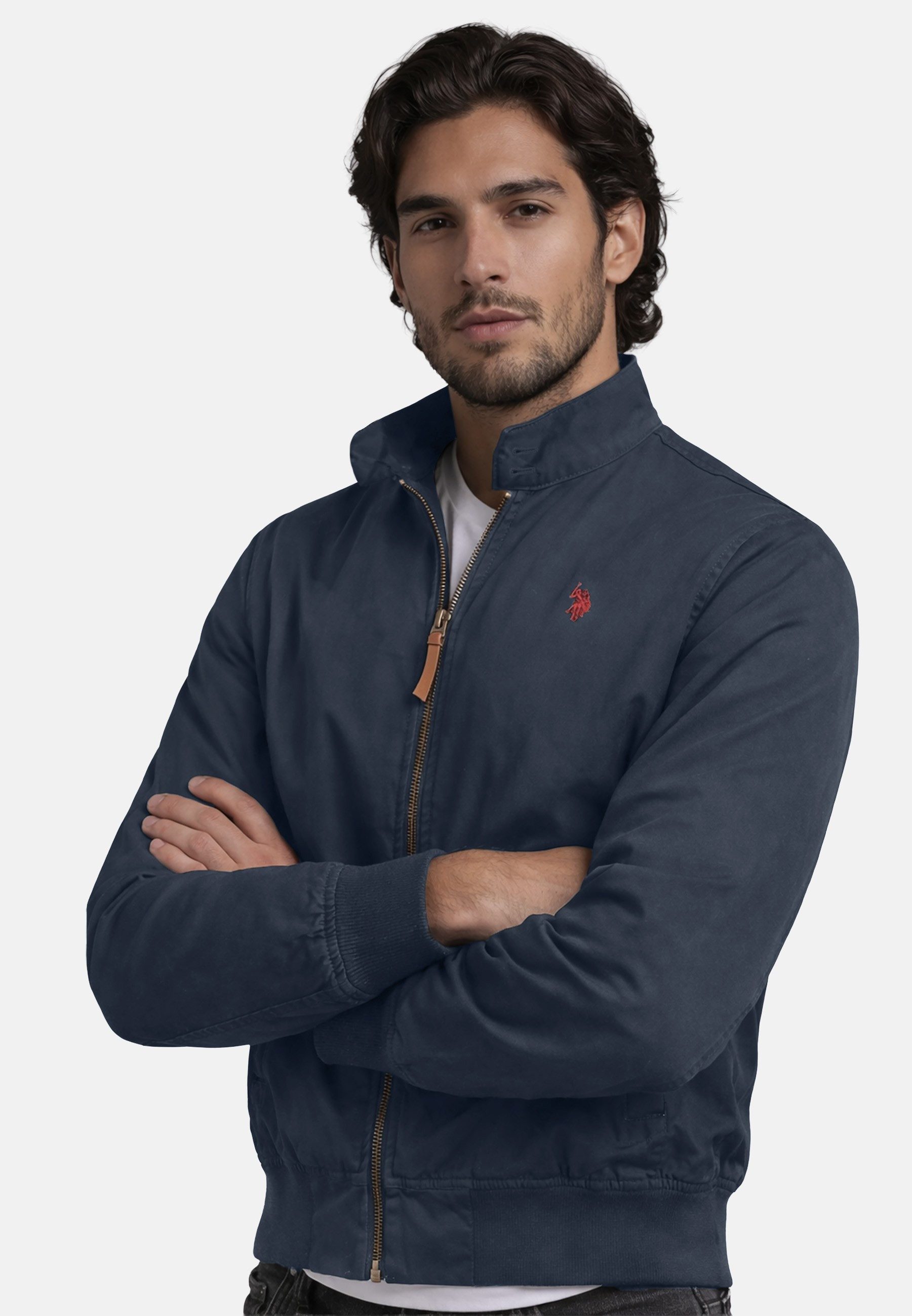 U.S. Polo Assn. Bomberjacke USWyyatt – Herren Übergangsjacke aus Baumwolle – Leichte Freizeitjacke Leichte Herrenjacke mit Reißverschluss und Taschen