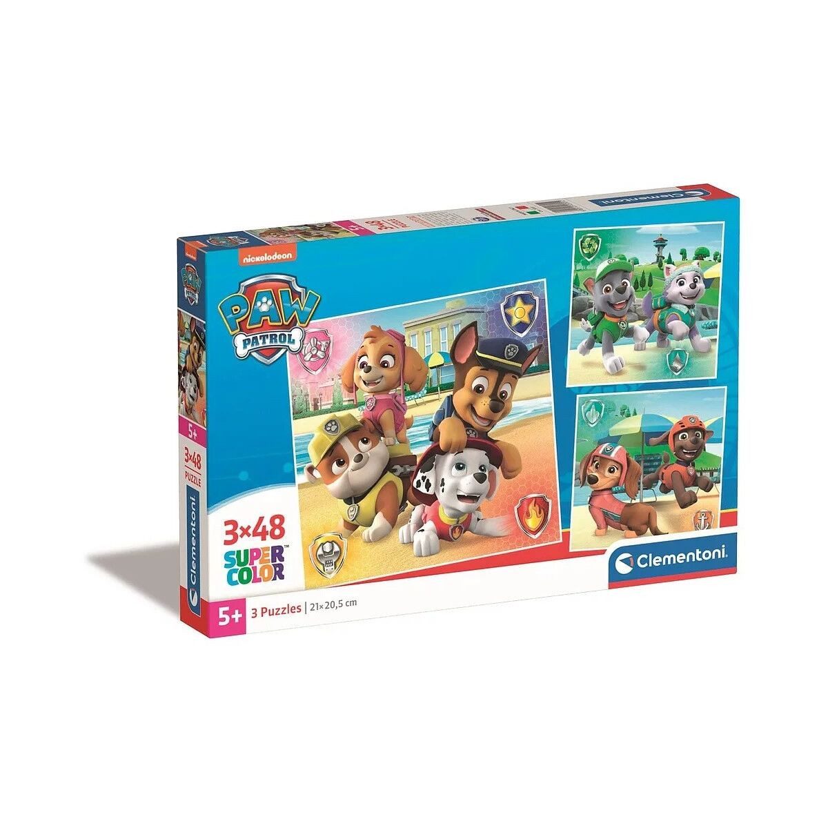 Clementoni® Lernspielzeug Paw Patrol Patches 3x48-teiliges Puzzle Clementoni