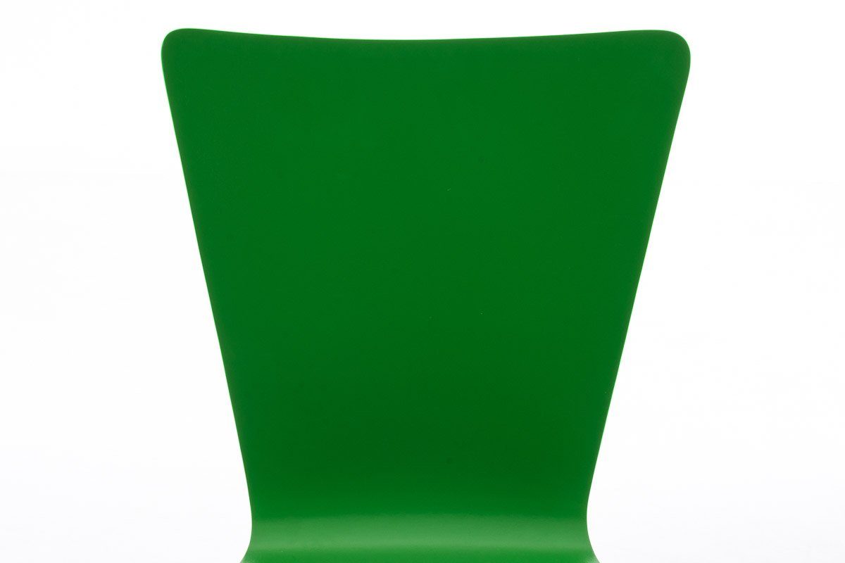 Aaron, Besucherstuhl Metall, grün CLP ergonomisch geformter Holzsitz