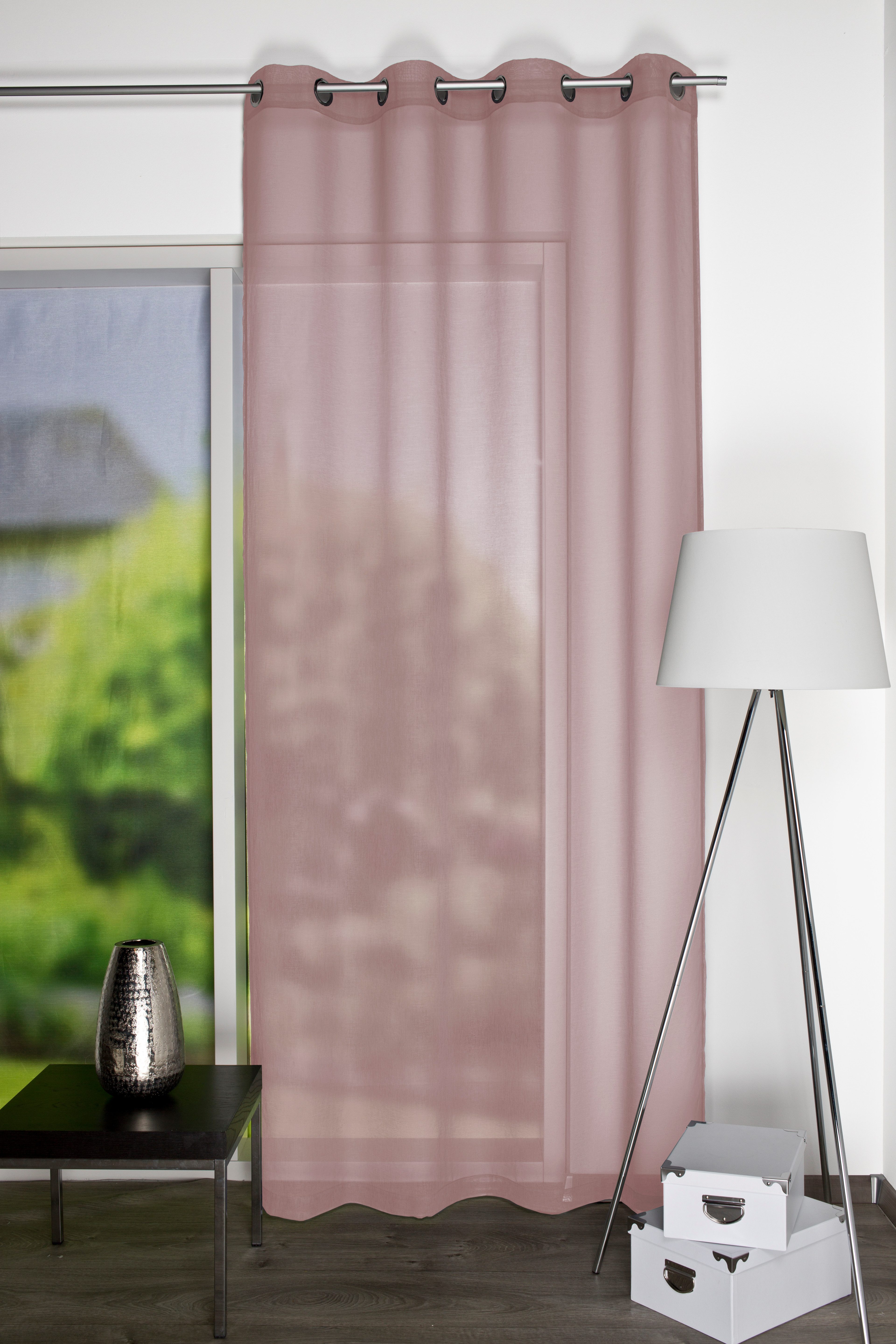 HOME WOHNIDEEN Vorhang Ösenschal Leinenstruktur Uni Dolly 245x140 cm 1x Fer günstig online kaufen