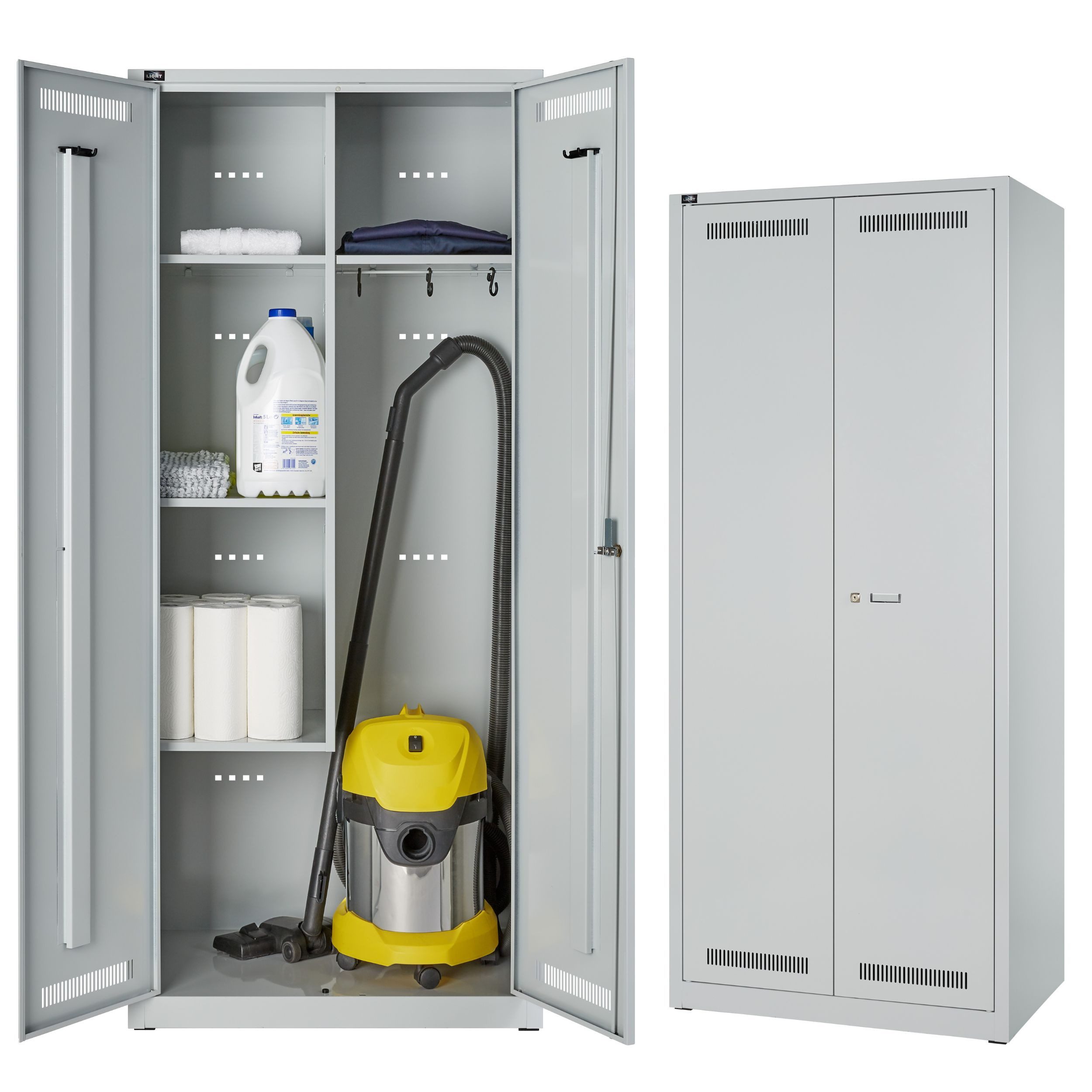 Bisley Spind Allzweckschrank LIGHT in - Maße: H 185 x B 80 x T 50 cm