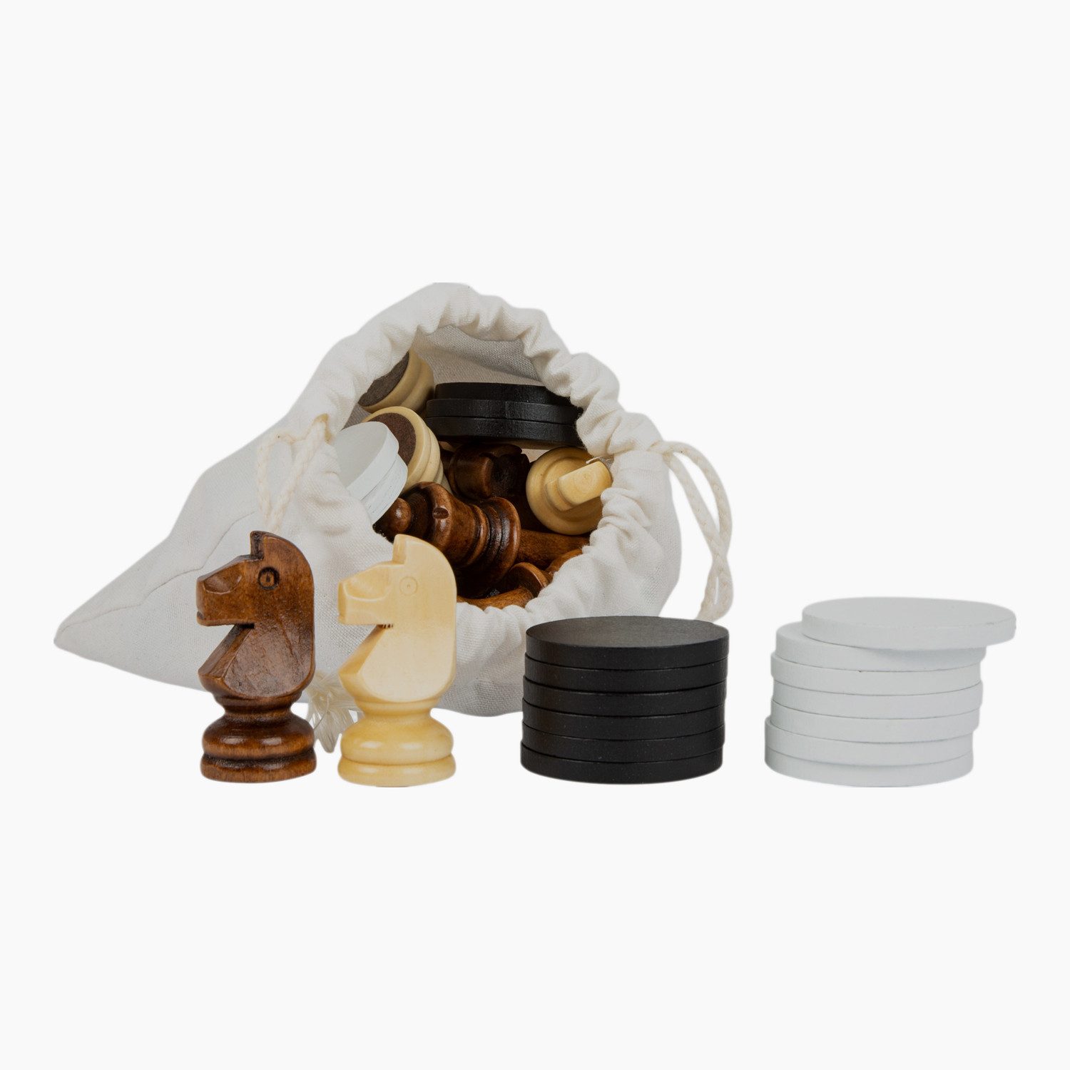 Small Foot Spielesammlung XXL Schach & Dame, Schach & Mühle in einem, Sehr Grosses Spielbrett, Senioren Spielbrett