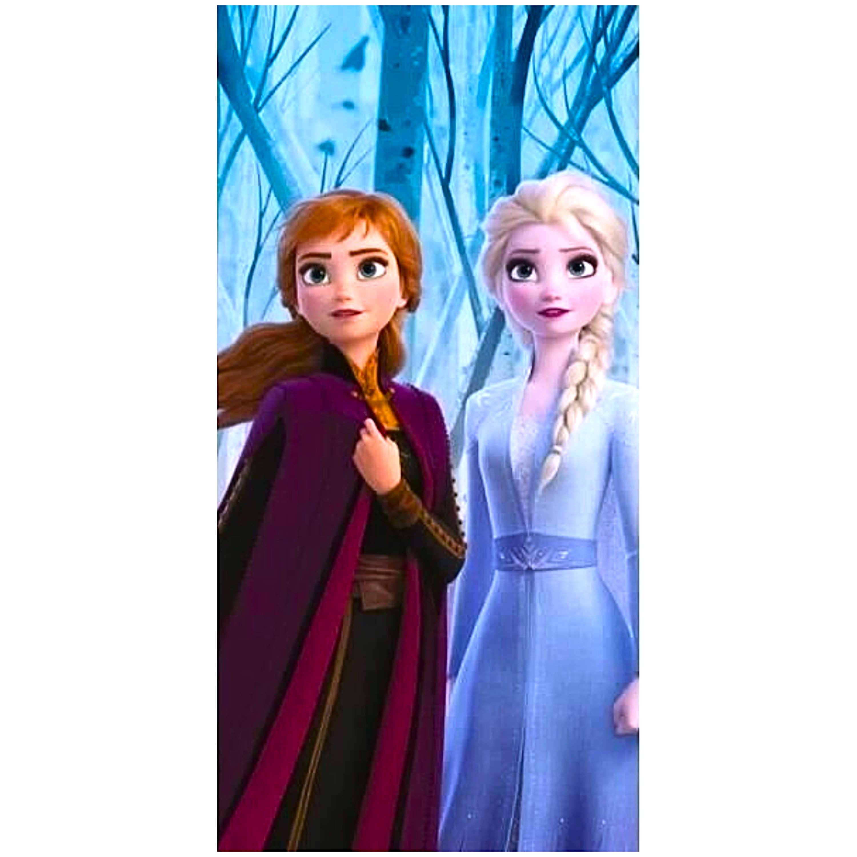 Disney Frozen Badetuch Elsa & Anna, Baumwolle, Kinder Strandtuch 70 x 140 cm