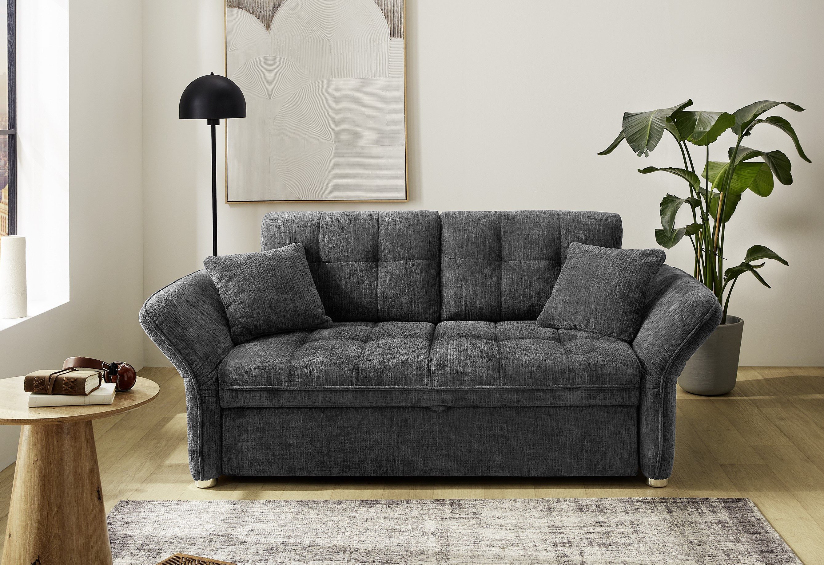 Jockenhöfer Gruppe Schlafsofa Leon, B: 147 - 187 cm, Liegefl. 120 - 160x200 cm, Breite wählbar, mit Schlaffunktion & Zierkissen, in 3 Breiten