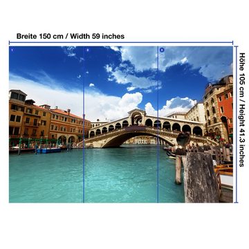 wandmotiv24 Fototapete Venedig, Rialtobrücke, glatt, Wandtapete, Motivtapete, matt, Vliestapete
