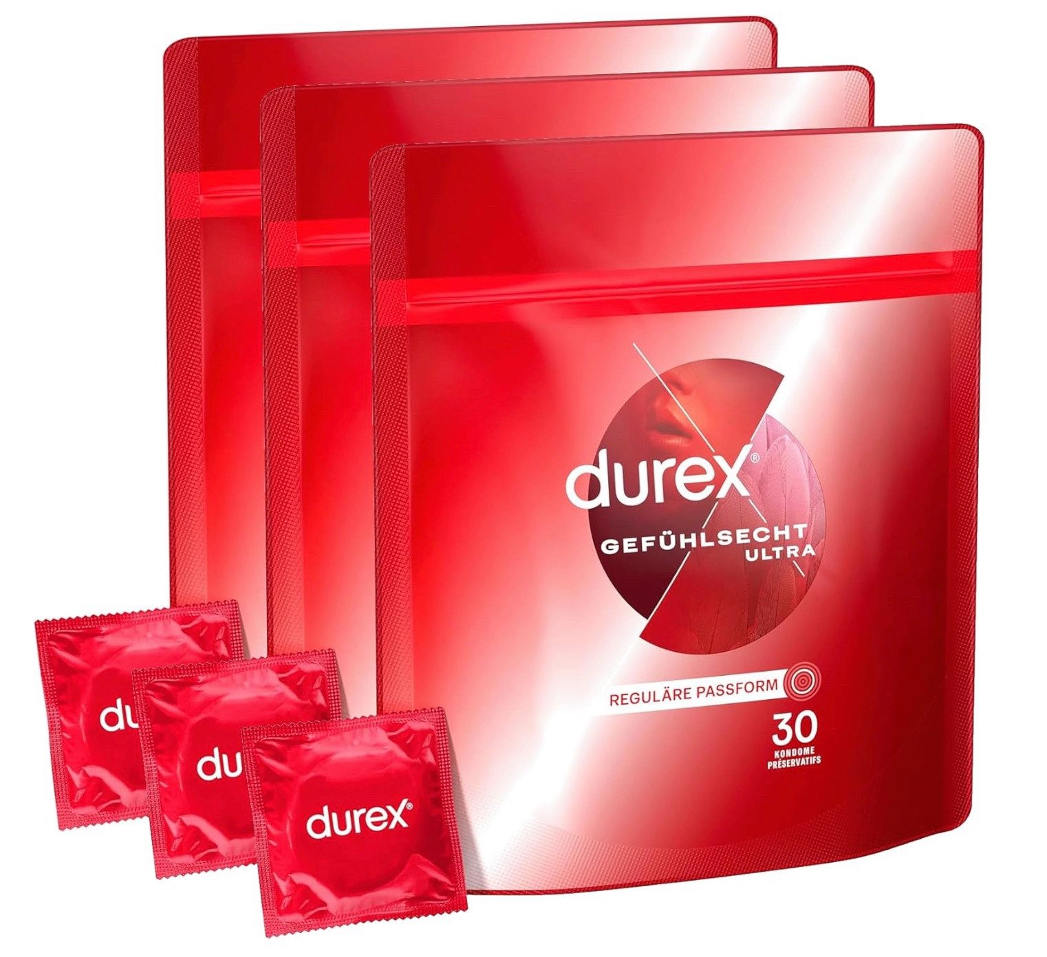 Kondome Gefühlsecht Ultra – 90er Pack (3 x 30 Stück)