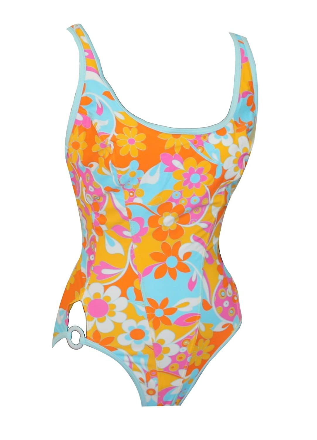 Damen Lebendiges Formendes Blumen Badeanzug Set