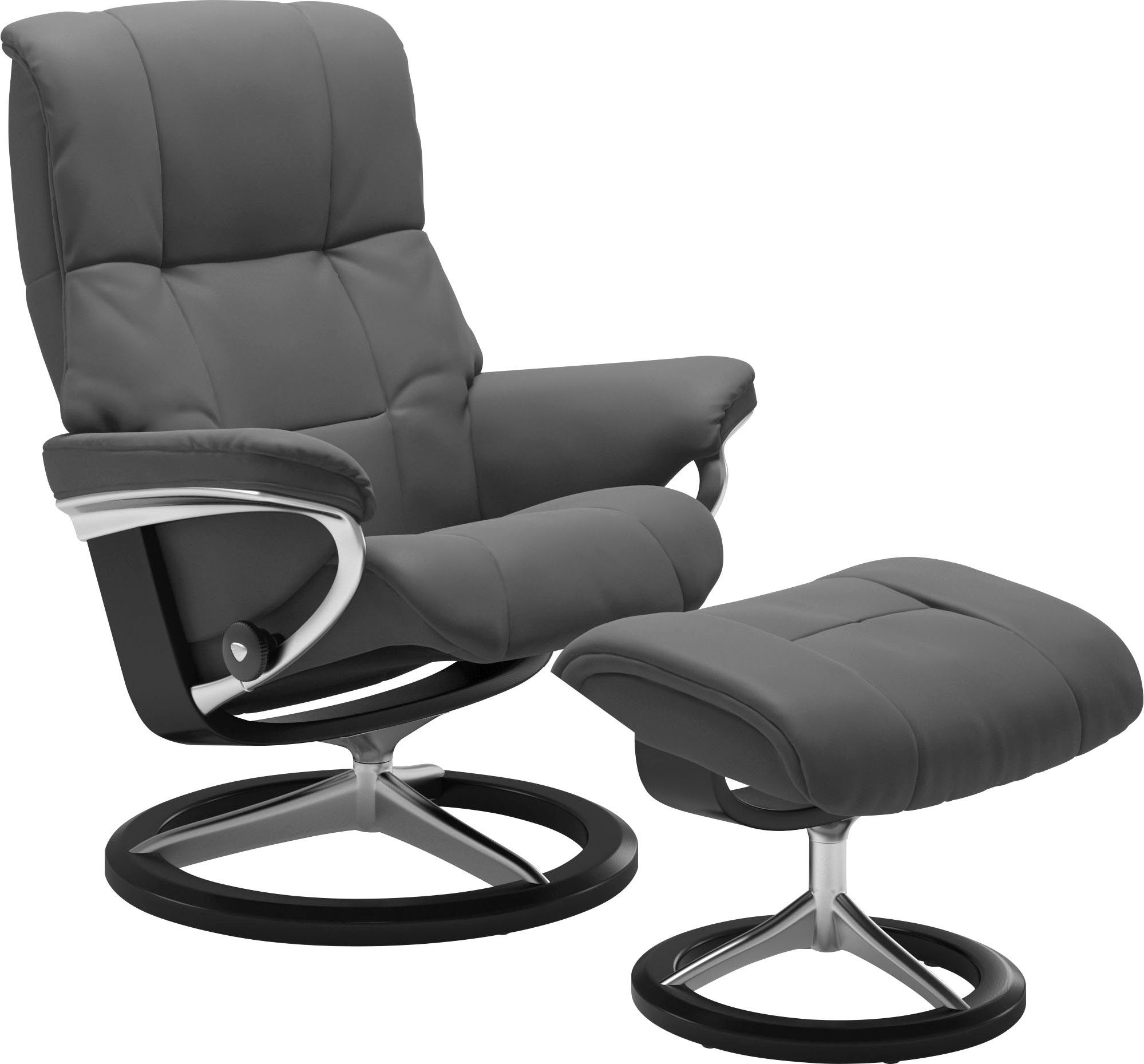 Stressless® Relaxsessel Mayfair (Set, Relaxsessel mit Hocker), mit Hocker, mit Signature Base, Größe S, M & L, Gestell Schwarz