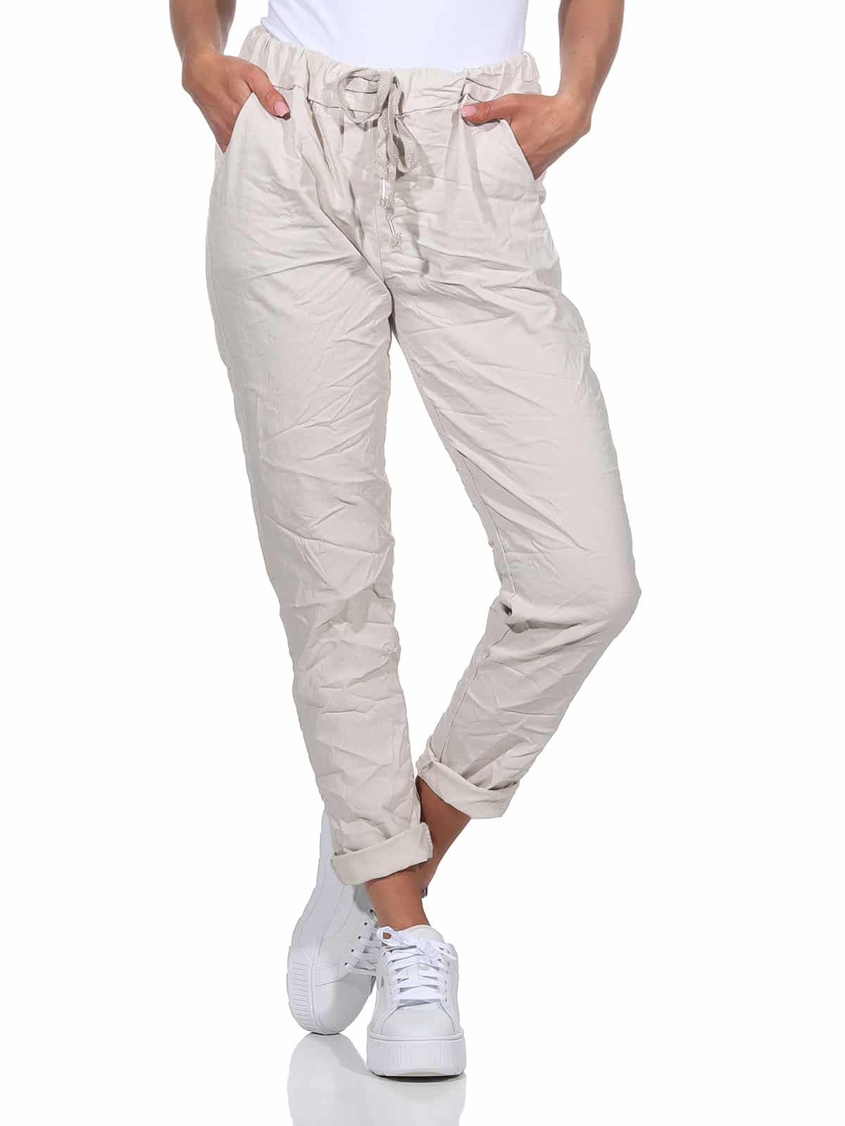 OriginalYou Schlupfhose Sommerhose Damen Chinohose moderner Knitterlook, el günstig online kaufen
