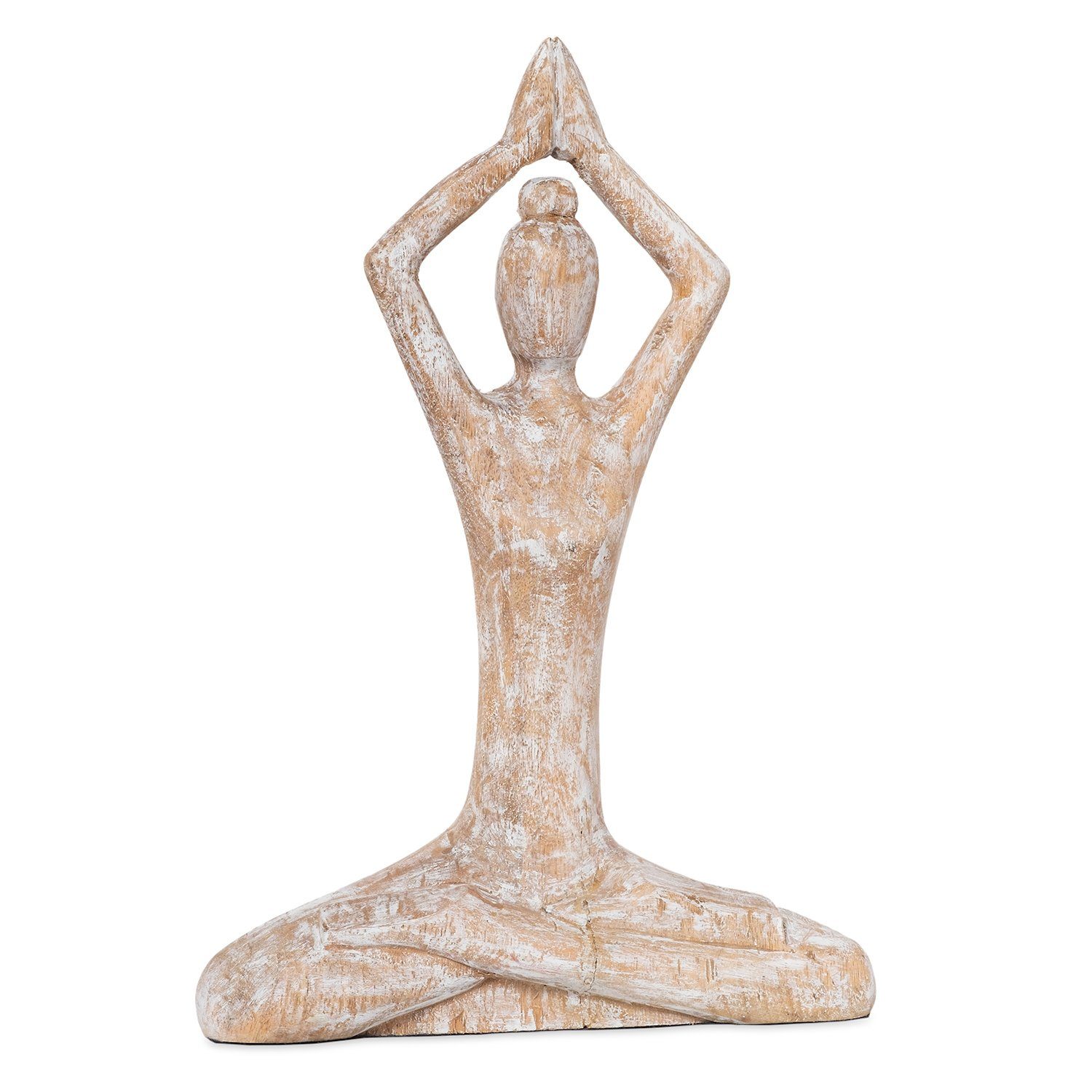 Moritz Skulptur Skulptur Yoga Baum 37x26x8cm, Dekoobjekt Holz, Tischdeko, Fensterdeko, Wanddeko, Holzdeko