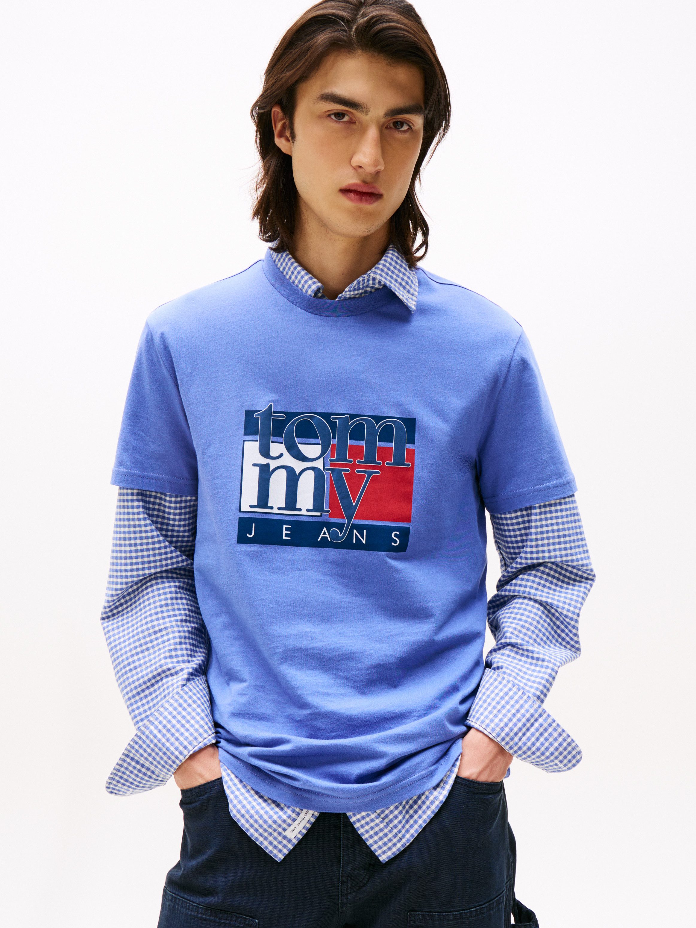 Tommy Jeans T-Shirt TJM RWB FLAG TEE EXT Slim fit, mit Rundhals günstig online kaufen