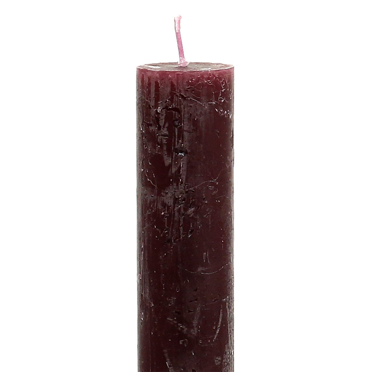 Florists Products Spitzkerze Stabkerzen durchgefärbt Burgund 34mm x 240mm, 4er-Set, 4 Stück