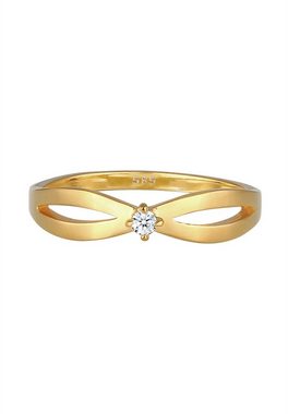 Elli DIAMONDS Verlobungsring Verlobung Vintage Diamant (0.03 ct) 585 Gelbgold