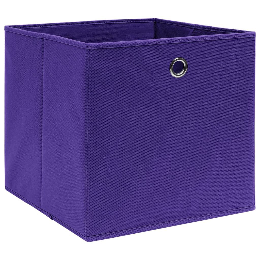 vidaXL Aufbewahrungsbox, Ordnungsboxen 4 Stk. Vliesstoff 28x28x28 cm Lila