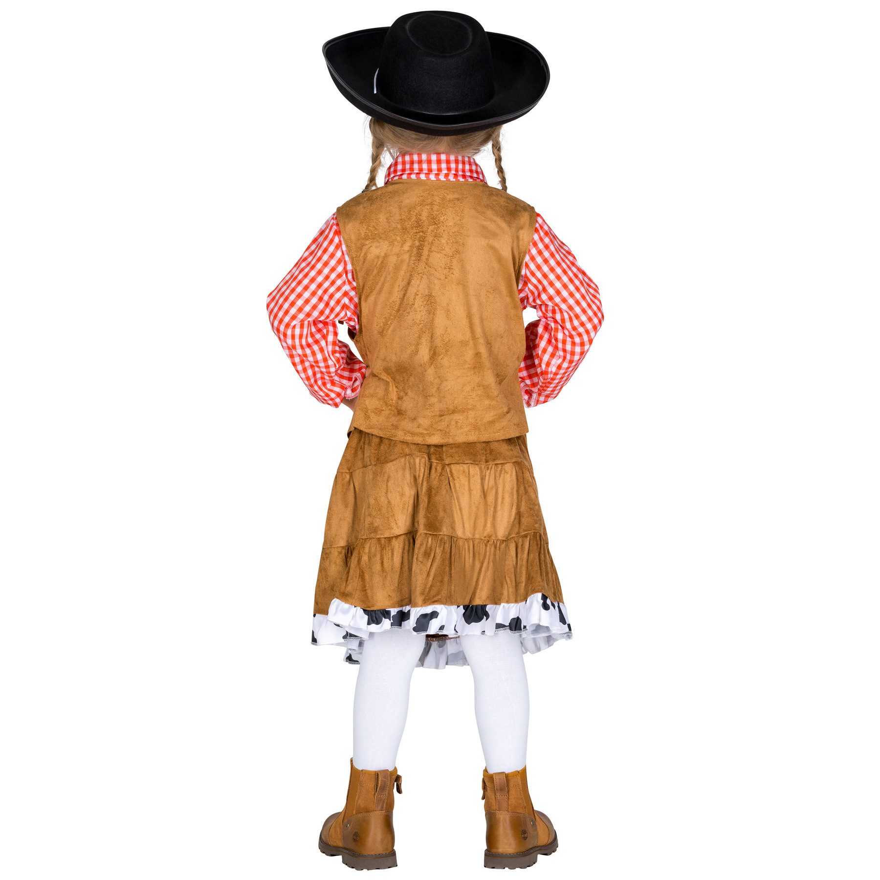 dressforfun Cowboy-Kostüm Mädchenkostüm Cowgirl Texas, Rock mit bequemem Gummizug