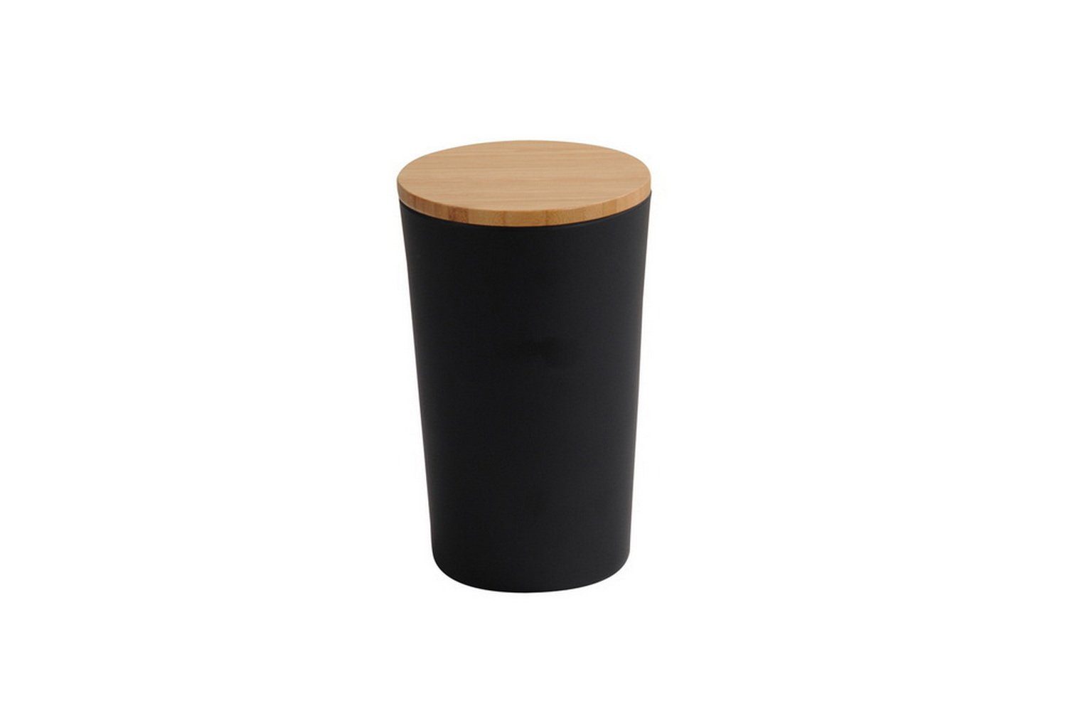 KESPER for kitchen & home Vorratsdose Ø 11,5 cm Höhe: 19 cm Melamin Dose Keksbox, aus Kunststoff (Melamin), Bambus-Deckel (FSC) Schwarz