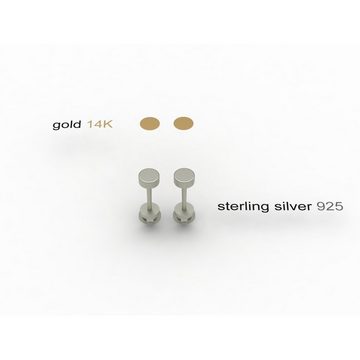 OSTSEE-SCHMUCK Paar Ohrstecker - Sunny Exklusiv - Silber 925/000 & Gold 585/000 - (2-tlg)