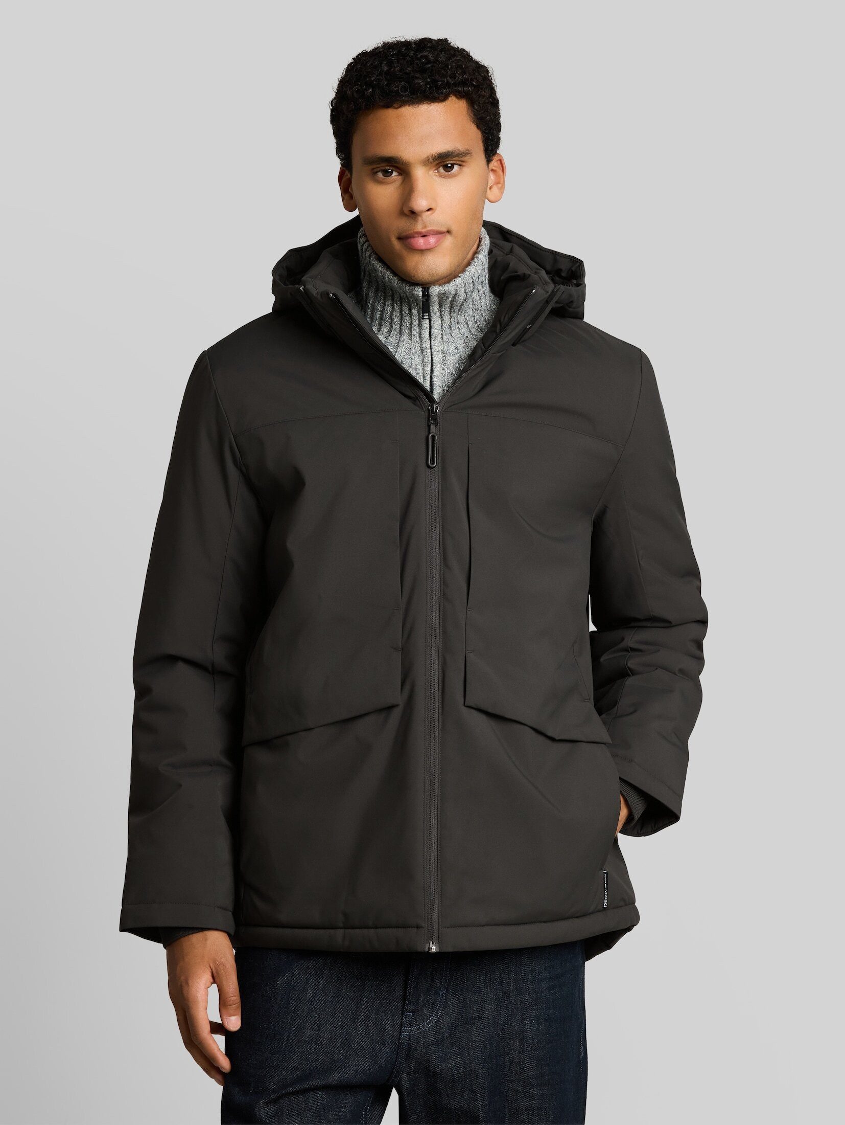 TOM TAILOR Denim Winterjacke Jacken Relaxed Fit Funktionsjacke mit abnehmbarer Kapuze
