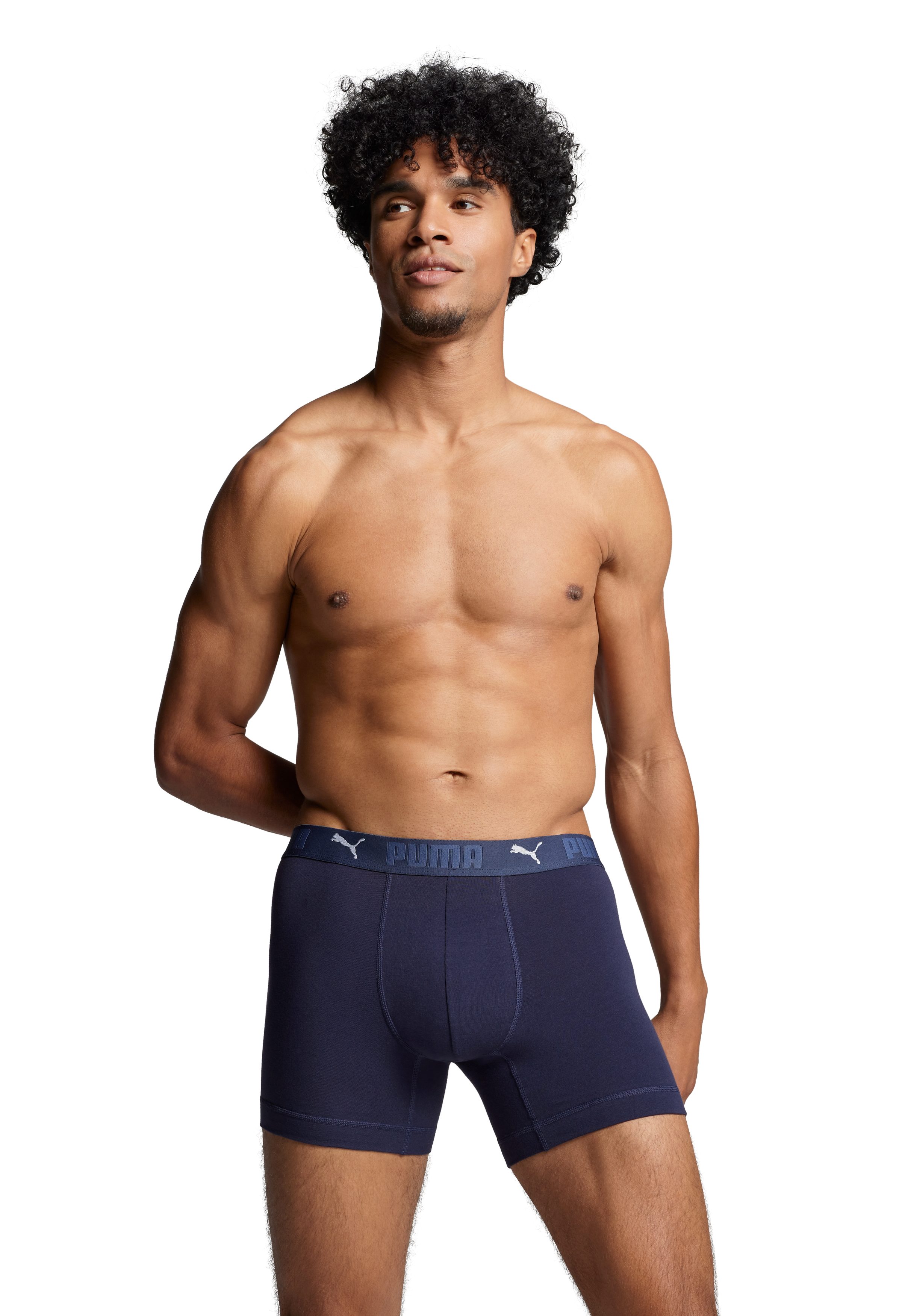PUMA Boxershorts PUMA MEN SPORT COTTON BOXERS 2P (Packung, 2er Pack) mit Markenschriftzug im Bund – Bild 3 von 5