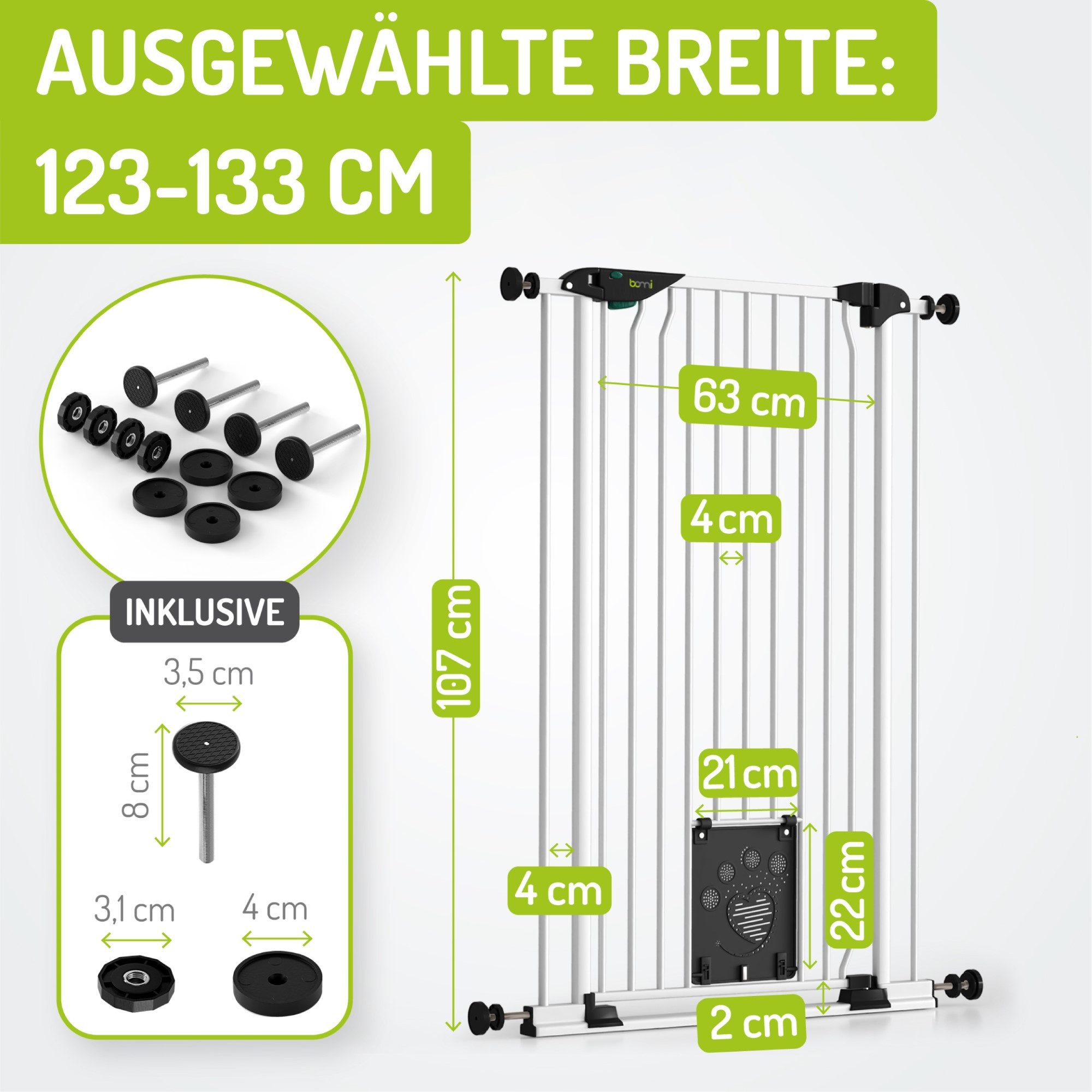 BOMI Türschutzgitter Türschutzgitter mit Katzenklappe Mira günstig online kaufen