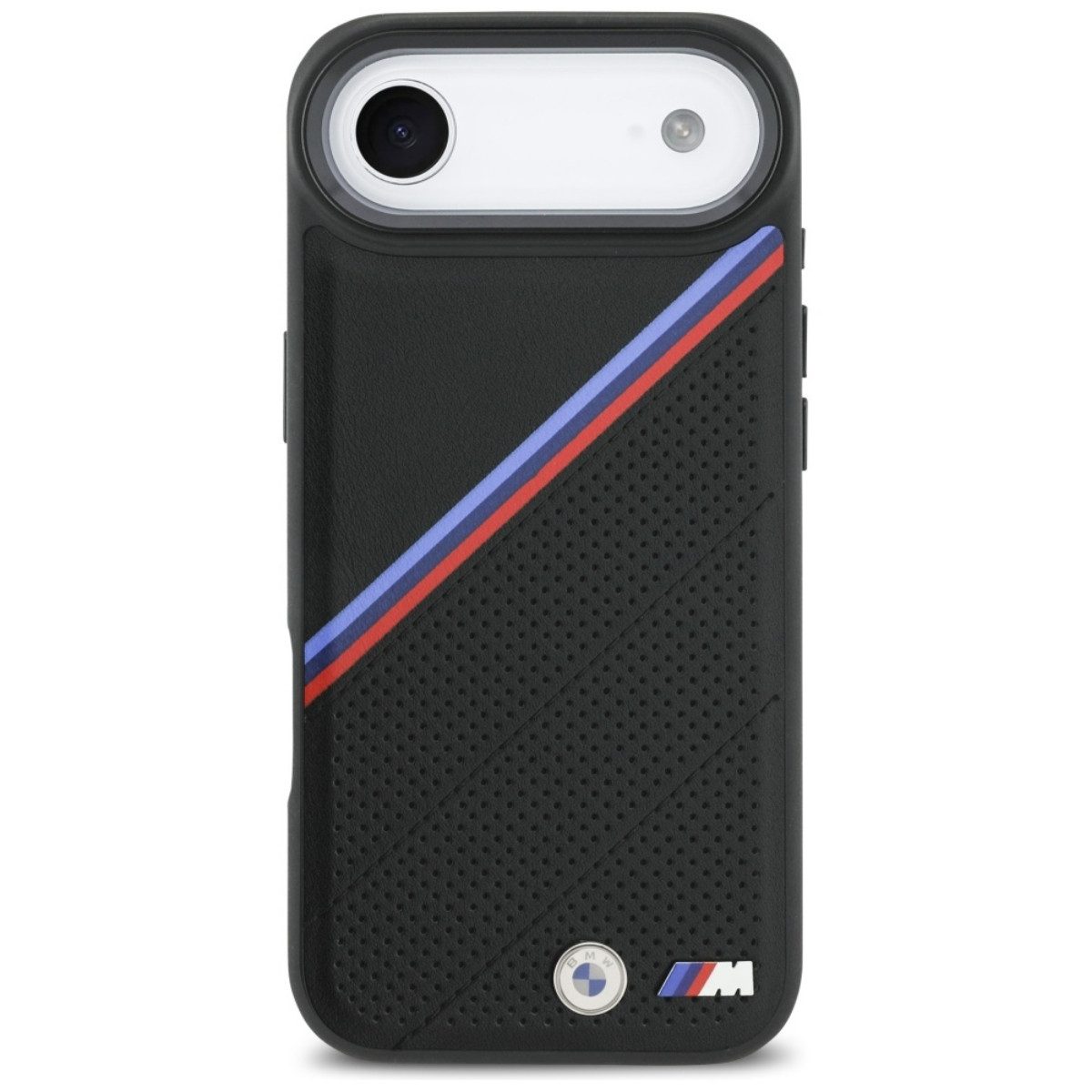 BMW Handyhülle Tricolor Metal Logo Magnetfunktion Kompatibel mit iPhone 17 Air 6,1, Kompatibel mit iPhone 17 Air, hochwertige M-Linienoptik