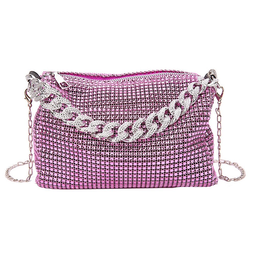 Zaewry Clutch Damen Glitzer Tasche, Elegante Tasche Abendtasche Hohe Kapazität, mit Reißverschluss Clutch CrossBody Bag Umhängetasche