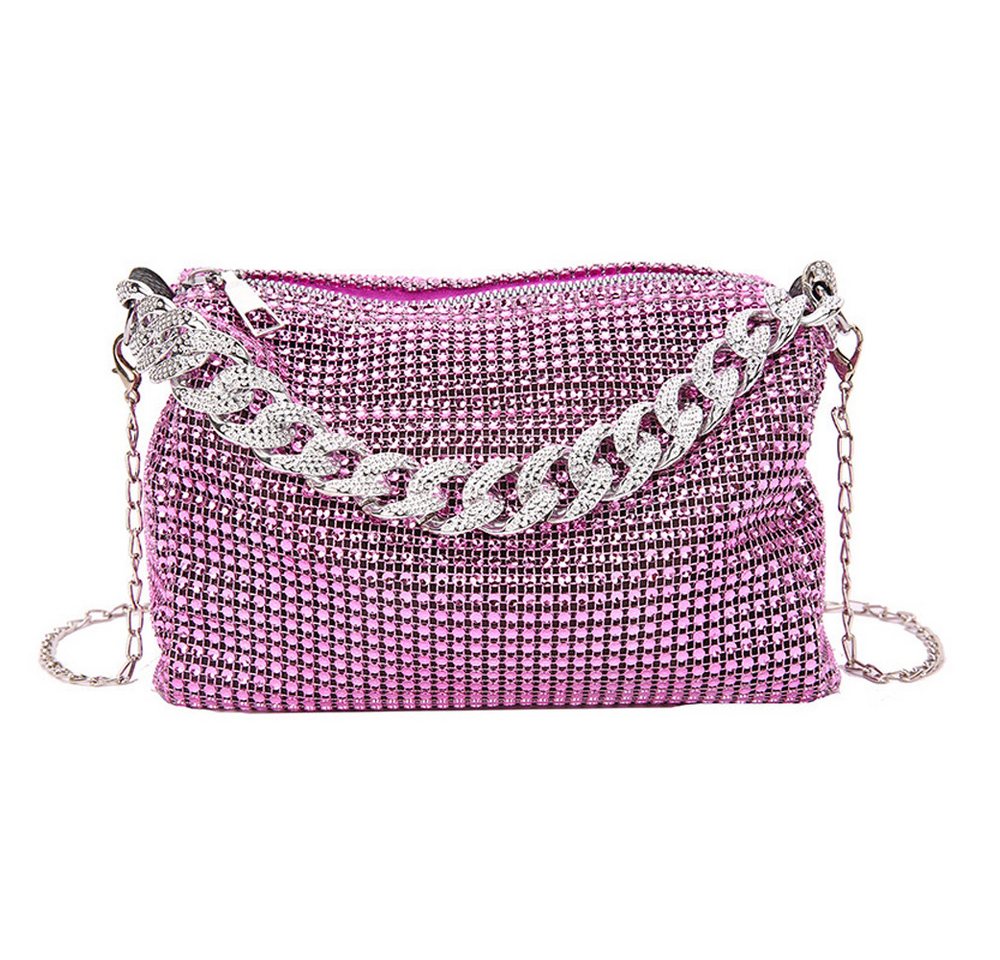 Zaewry Clutch Damen Glitzer Tasche, Elegante Tasche Abendtasche Hohe Kapazität, mit Reißverschluss Clutch CrossBody Bag Umhängetasche
