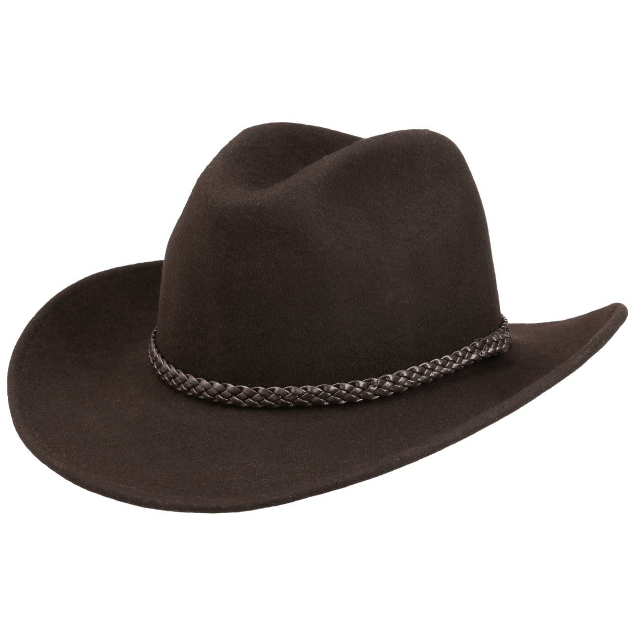 Lipodo Cowboyhut (1-St) Rodeohut mit Lederband, Made in Italy