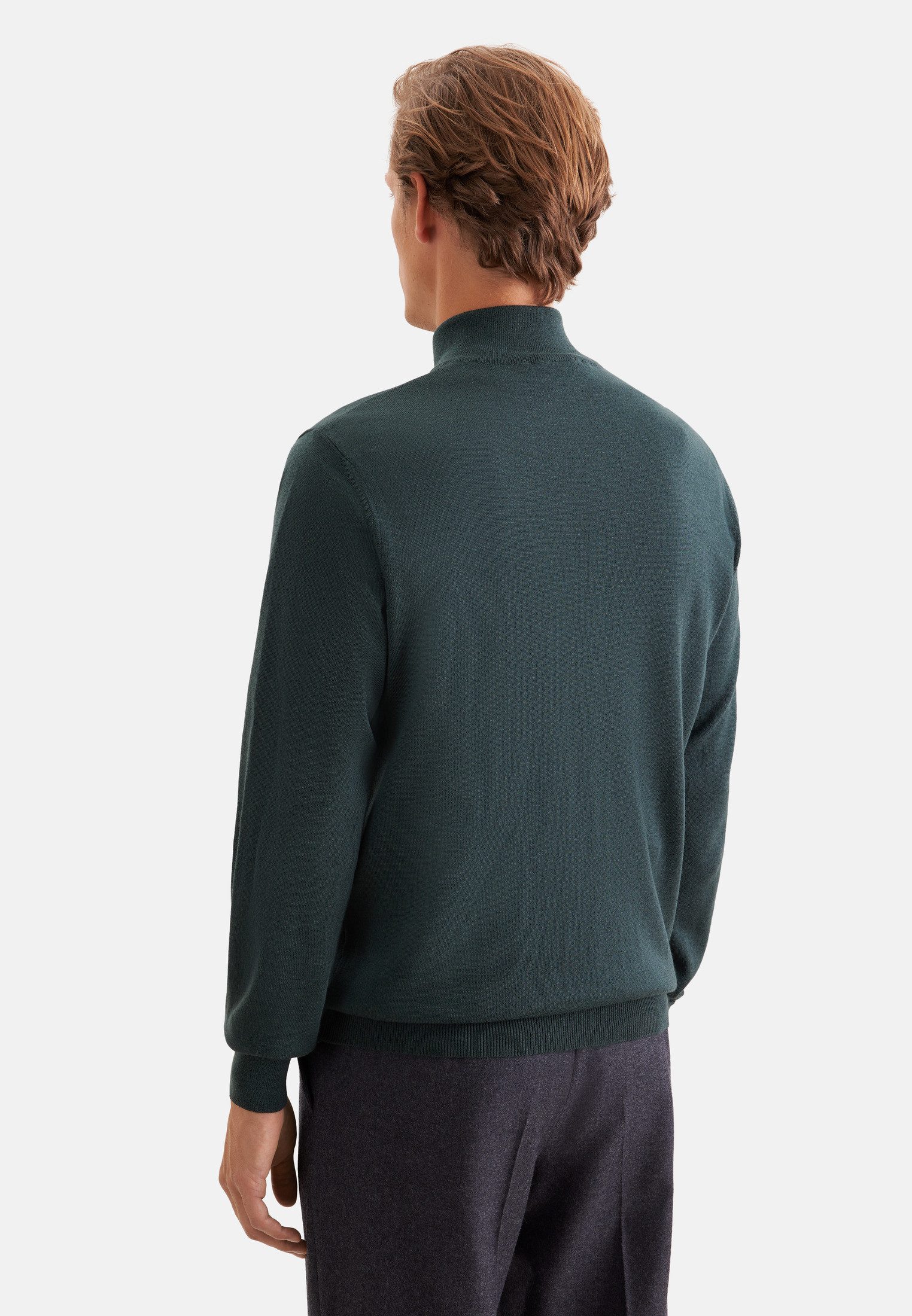 seidensticker Stehkragenpullover Schwarze Rose Quarter Zip Uni
