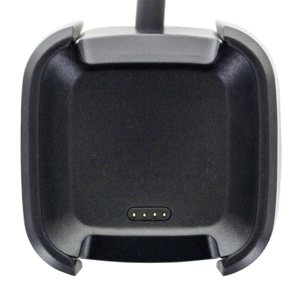 AccuCell Ladegerät passend für die Fitbit Versa schwarz mit USB Kabel 1 Meter, Akku