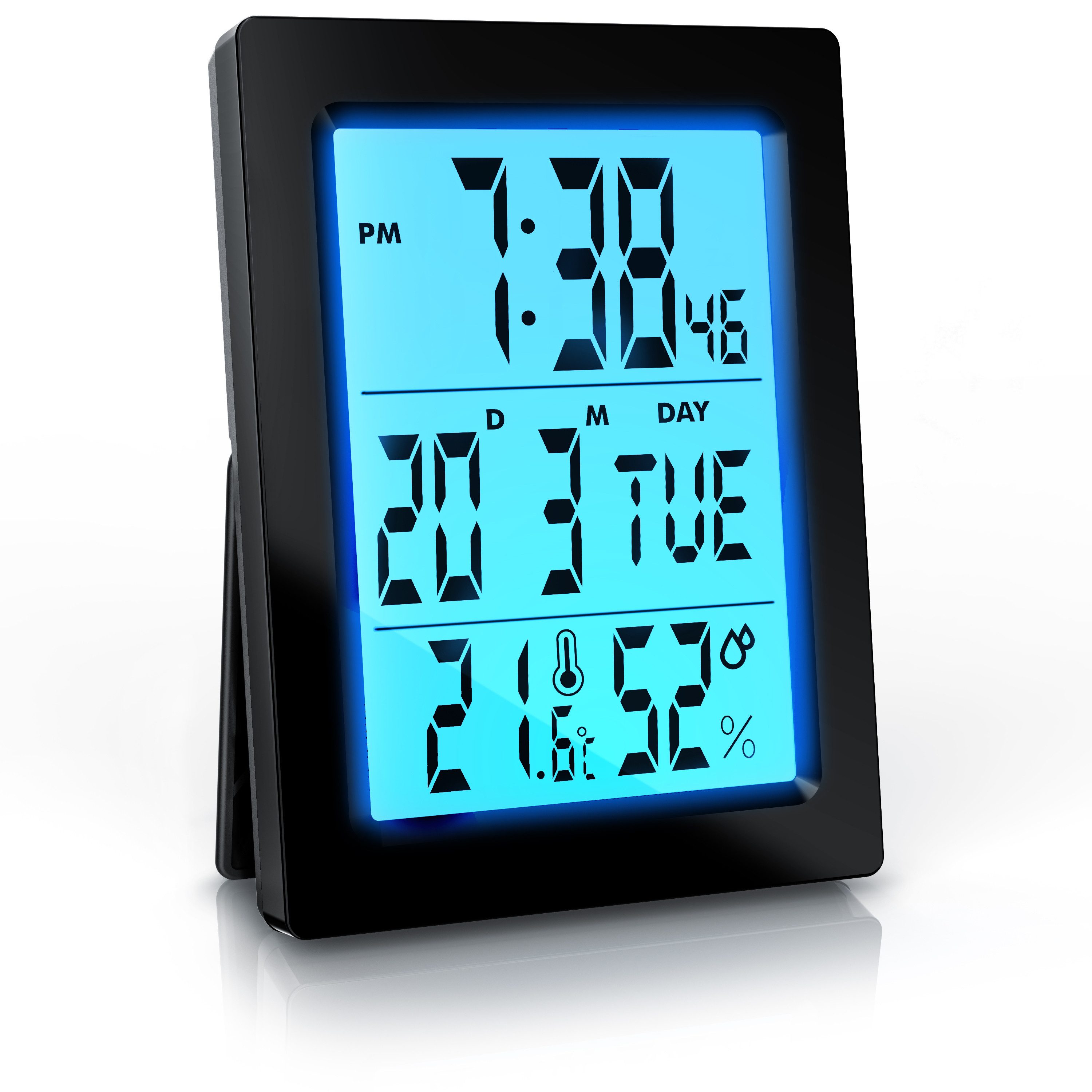 BEARWARE Wecker mit Netzteil & Akku, Musikwecker, Reisewecker mit Temperatu günstig online kaufen