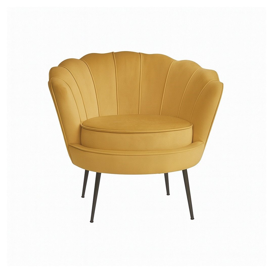 ebuy24 Relaxsessel Nice Sessel Velour curry gelb.