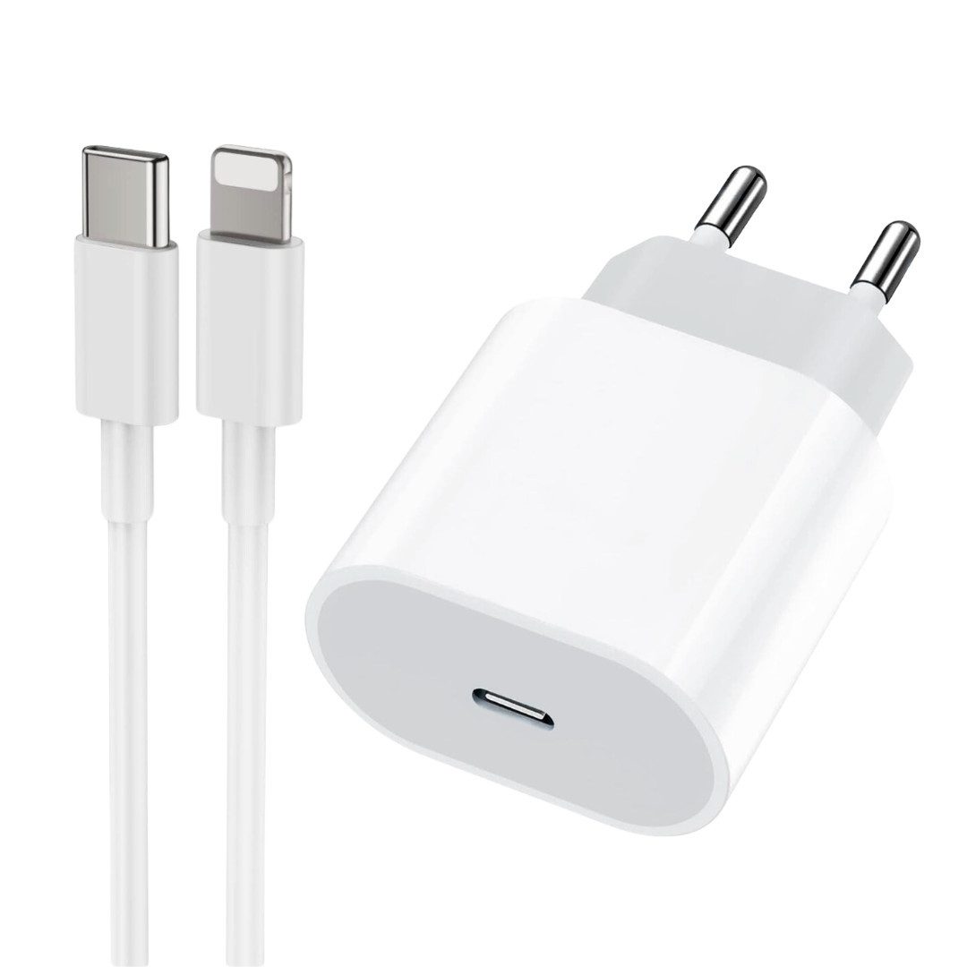 Shopbrothers Schnellladegerät USB C passt für iPhone 11, 12, 13, 14, Pro, X, Xs, Xr Lightningkabel, (200 cm), Schnellladefähigkeit