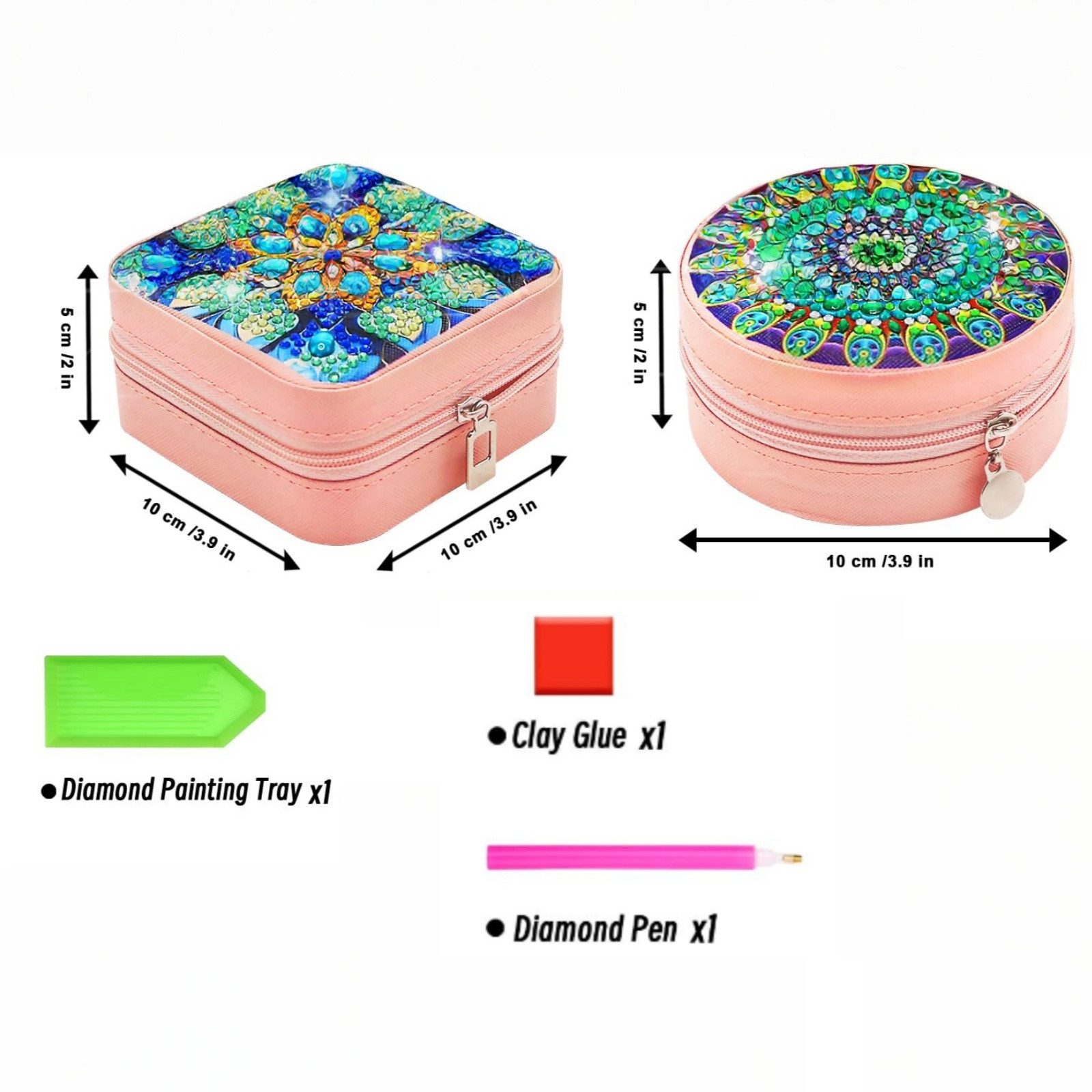 FOUORTUNATE-BEE Schmuckkassette DIY Diamantmalerei Kosmetiktasche – Kreativ günstig online kaufen