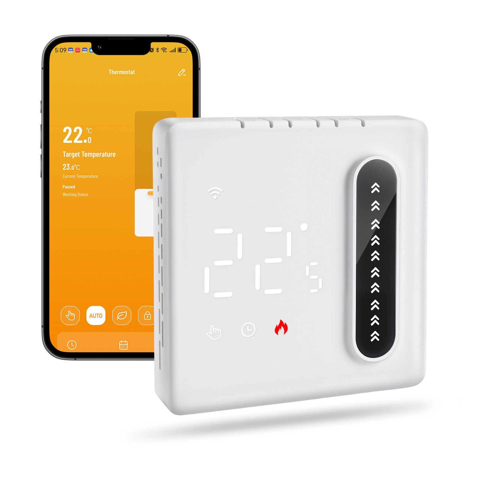 CONENTOOL Raumthermostat Energieeffizientes Fußbodenheizung - Thermostat, max. 250 V, APP - Steuerung, (16A elektrische Fußbodenheizung, Temperaturregler)