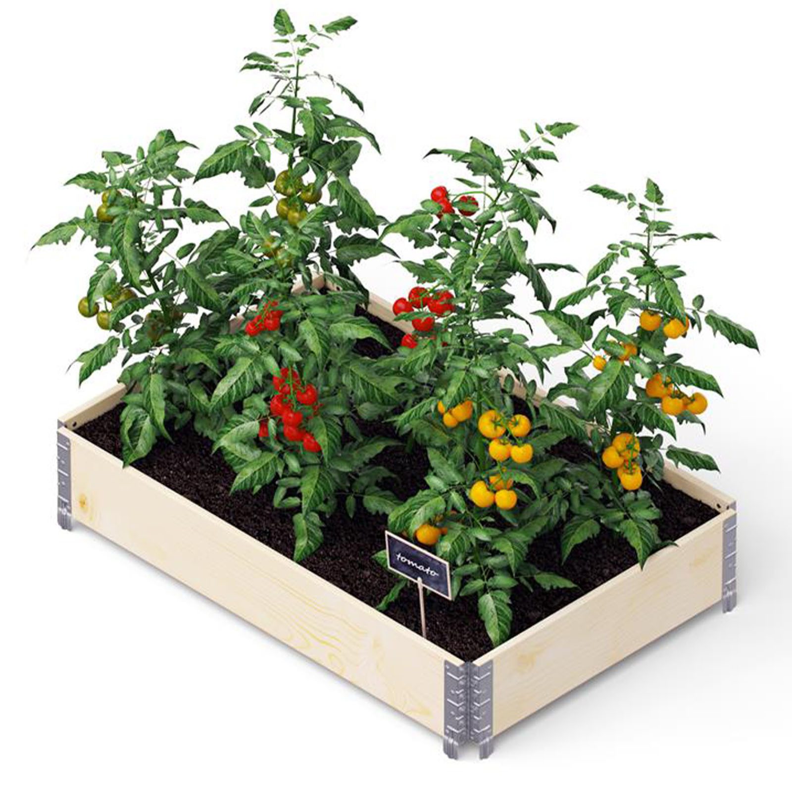 Upyard Hochbeet GardenBox PRO - Palettenrahmen 20 mm Stärke - stapelbar, modularer Aufbau für maximale Individualität im Garten