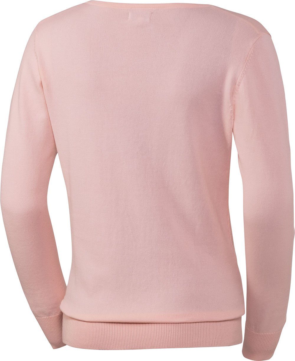 Assn tailliert Baumwollmix-Strick weichem U.S. V-Ausschnitt-Pullover leicht und rosa aus Polo