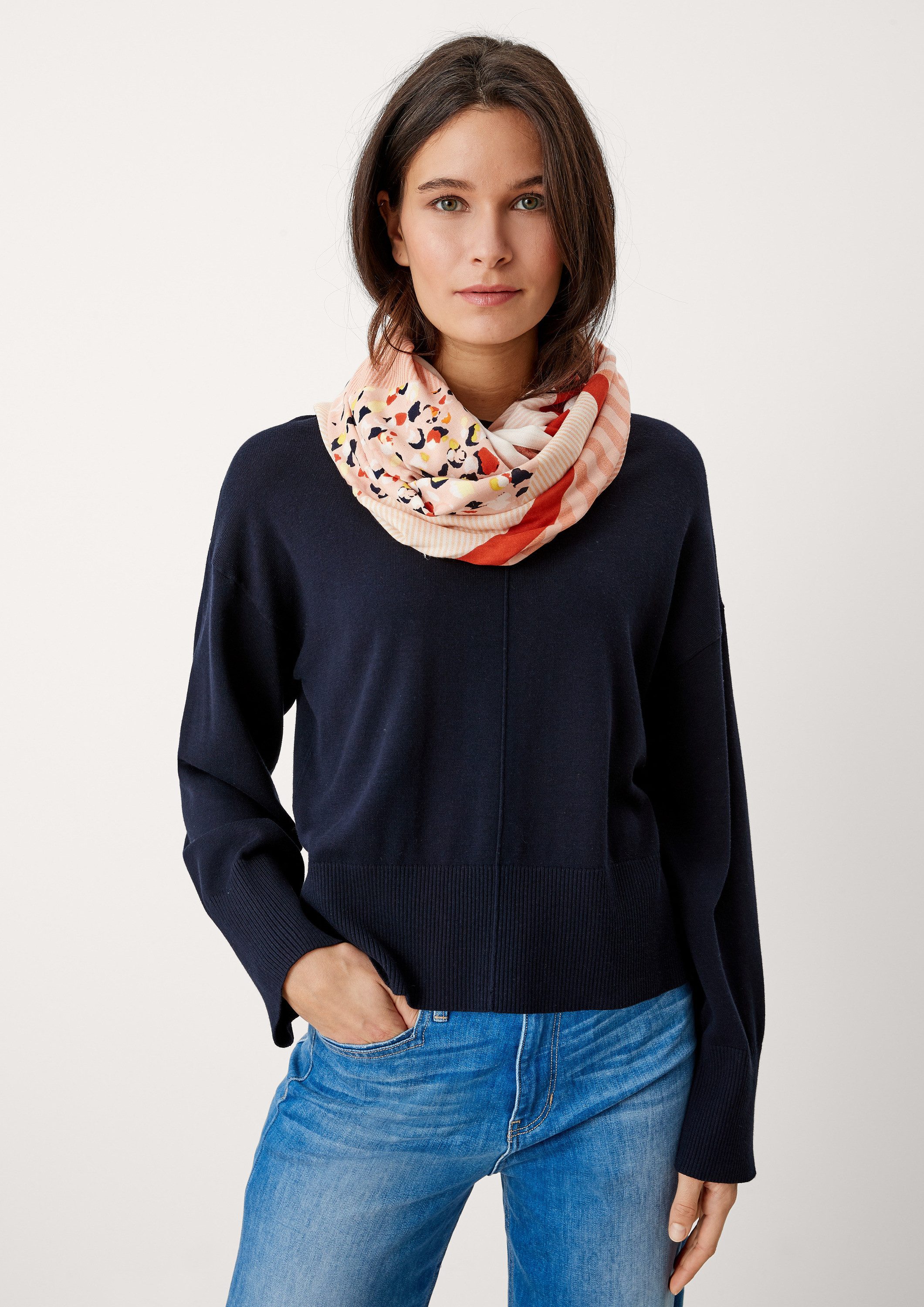 s.Oliver Loop Snood, Schlauchschal aus Viskose günstig online kaufen