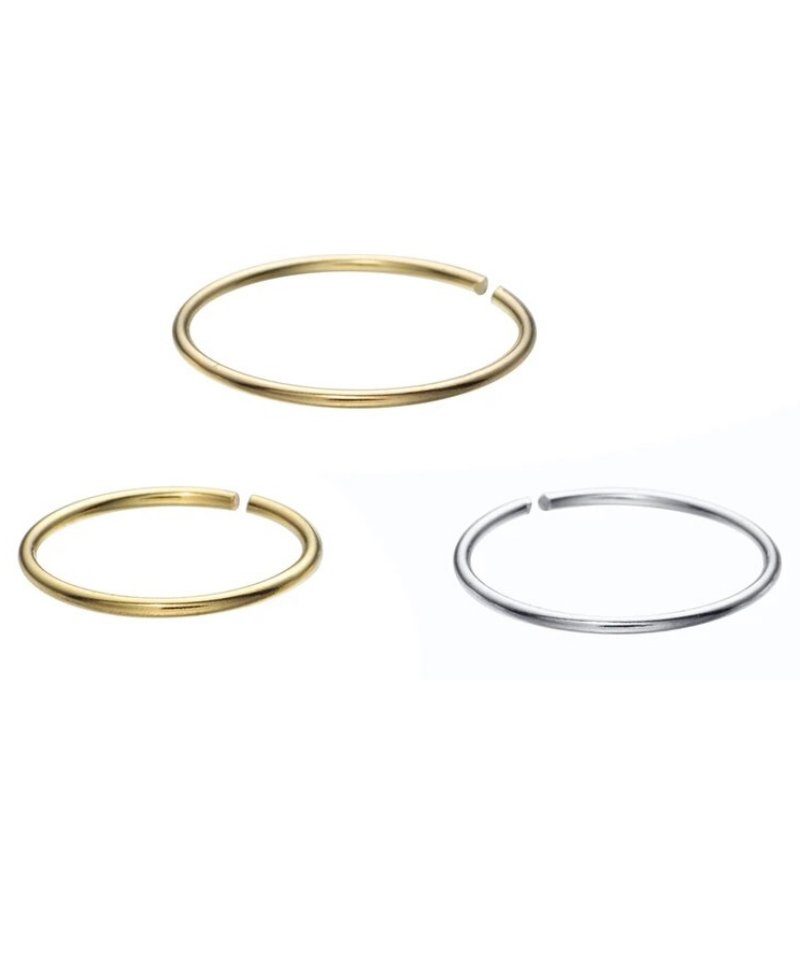 Biegbar Helix, 10mm, 0,65mm Offener Karisma Ring Dicke Vergoldet 925 Nasenpiercing Silber 8mm, Dünn Nasenring Schmuck