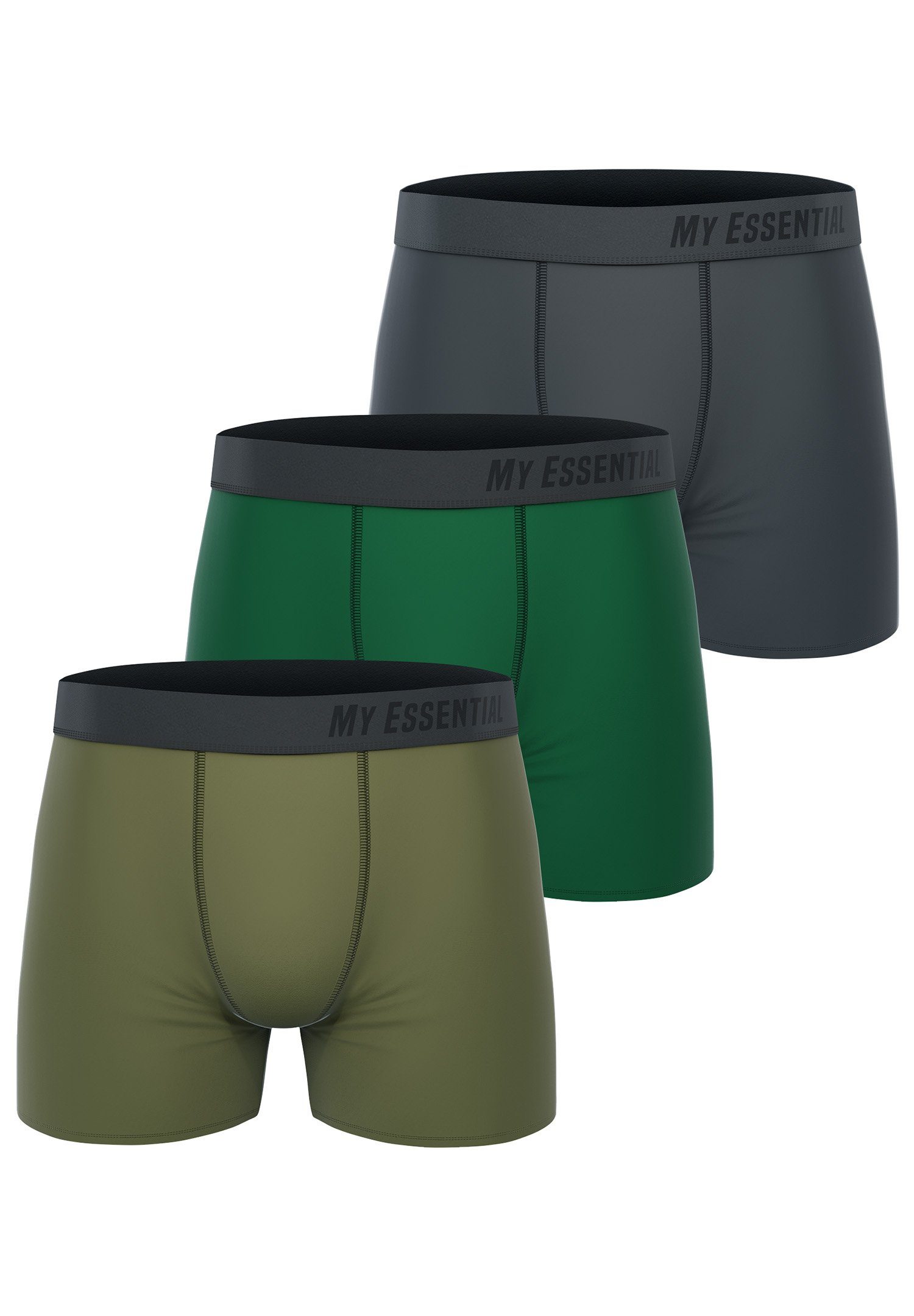 My Essential Clothing Boxershorts My Essential 3 Pack Boxers Cotton Bio (Spar-Pack, 3-St., 3er-Pack) Green