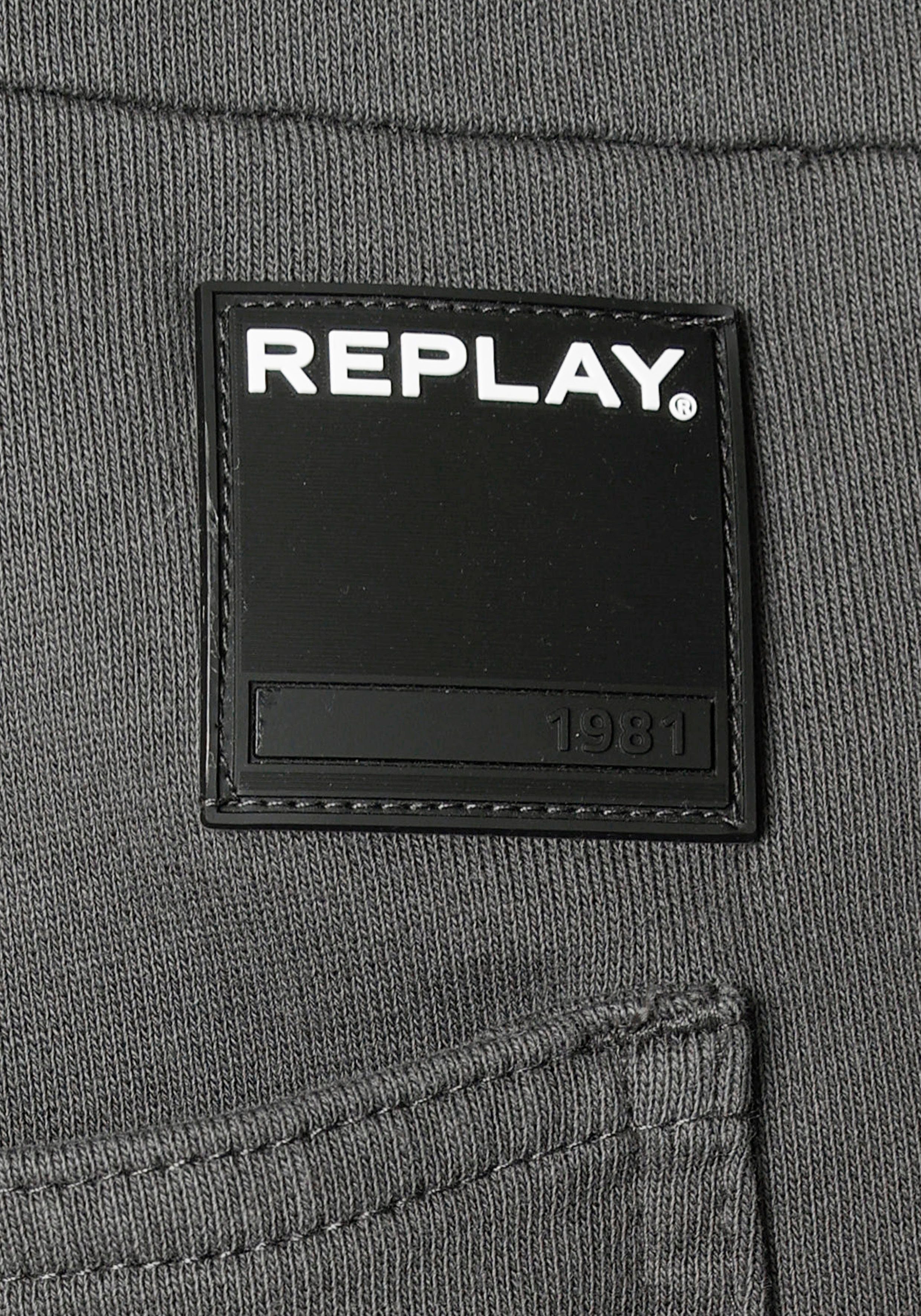 Replay Sweathose mit grau Reißverschlusstaschen