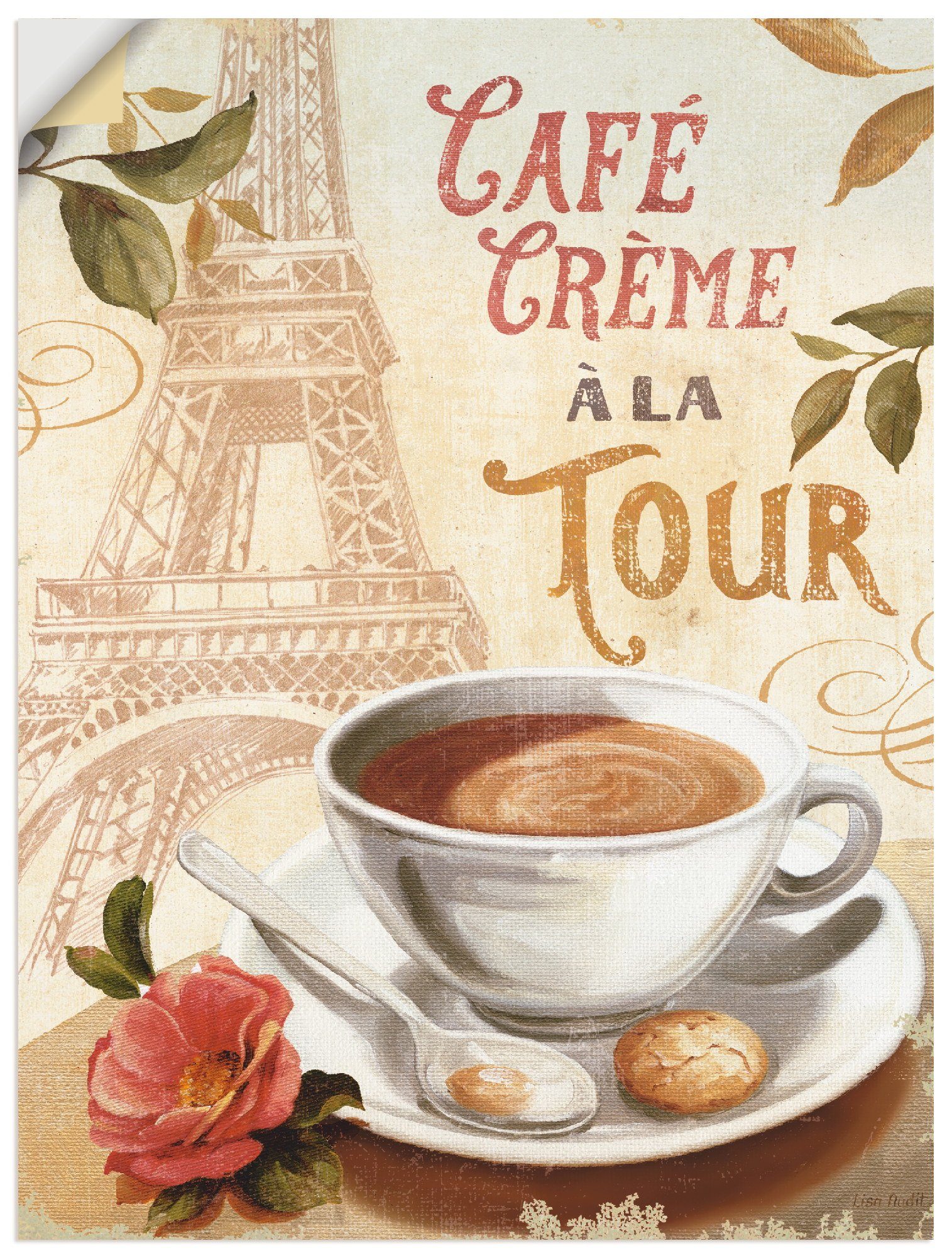 Artland Wandbild Kaffee in Europa III, Getränke (1 St), als Leinwandbild, Wandaufkleber oder Poster in versch. Größen