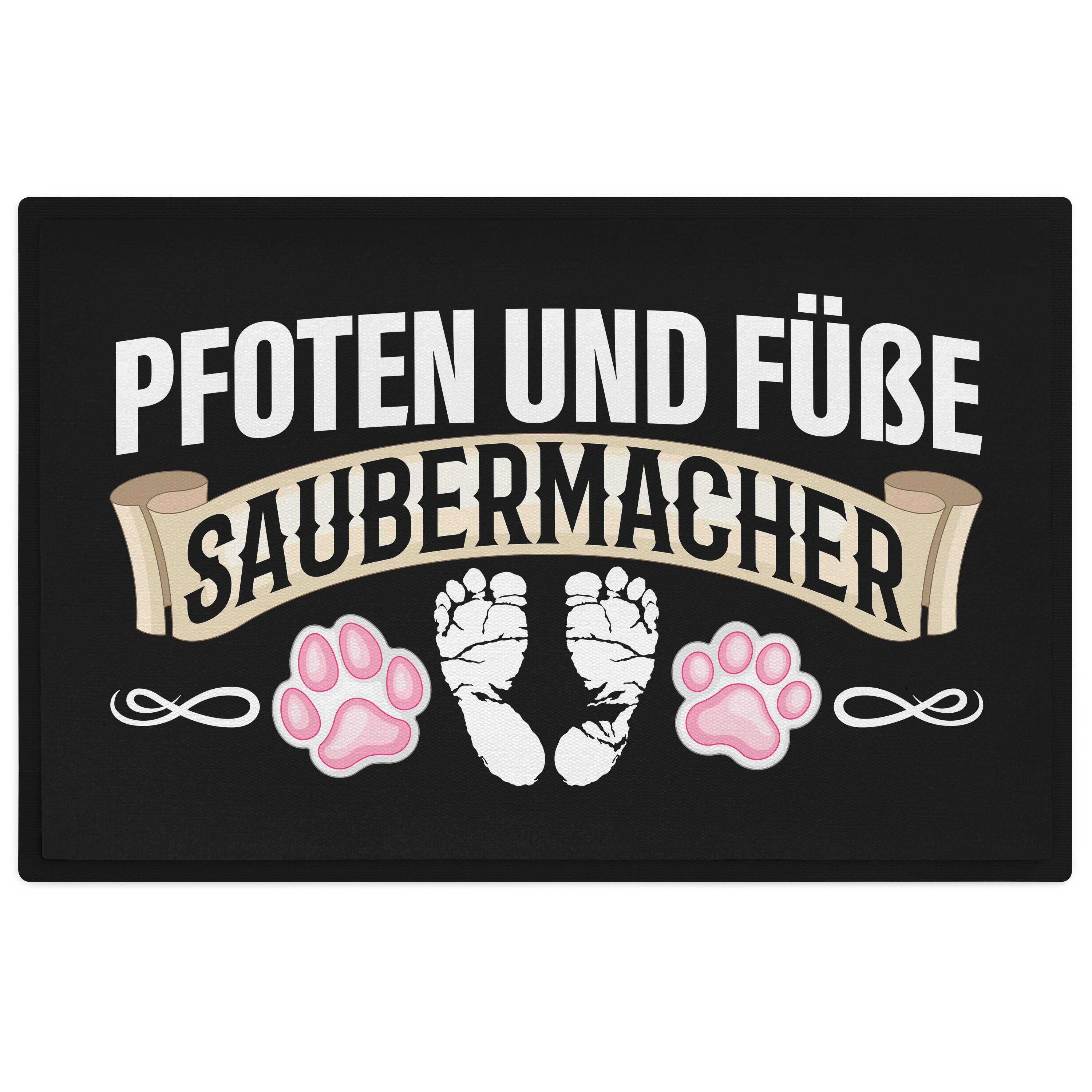Saubermacher Fußmatte Trendation Fußmatte Lustige Besitzer, Pfoten und Hunde Füße Geschenk