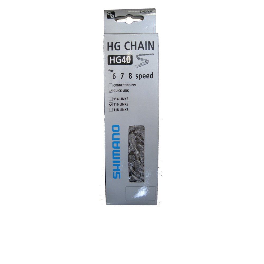 Shimano Fahrradketten Shimano 6/7/8 Fach Schaltungskette HG40 114 Glieder