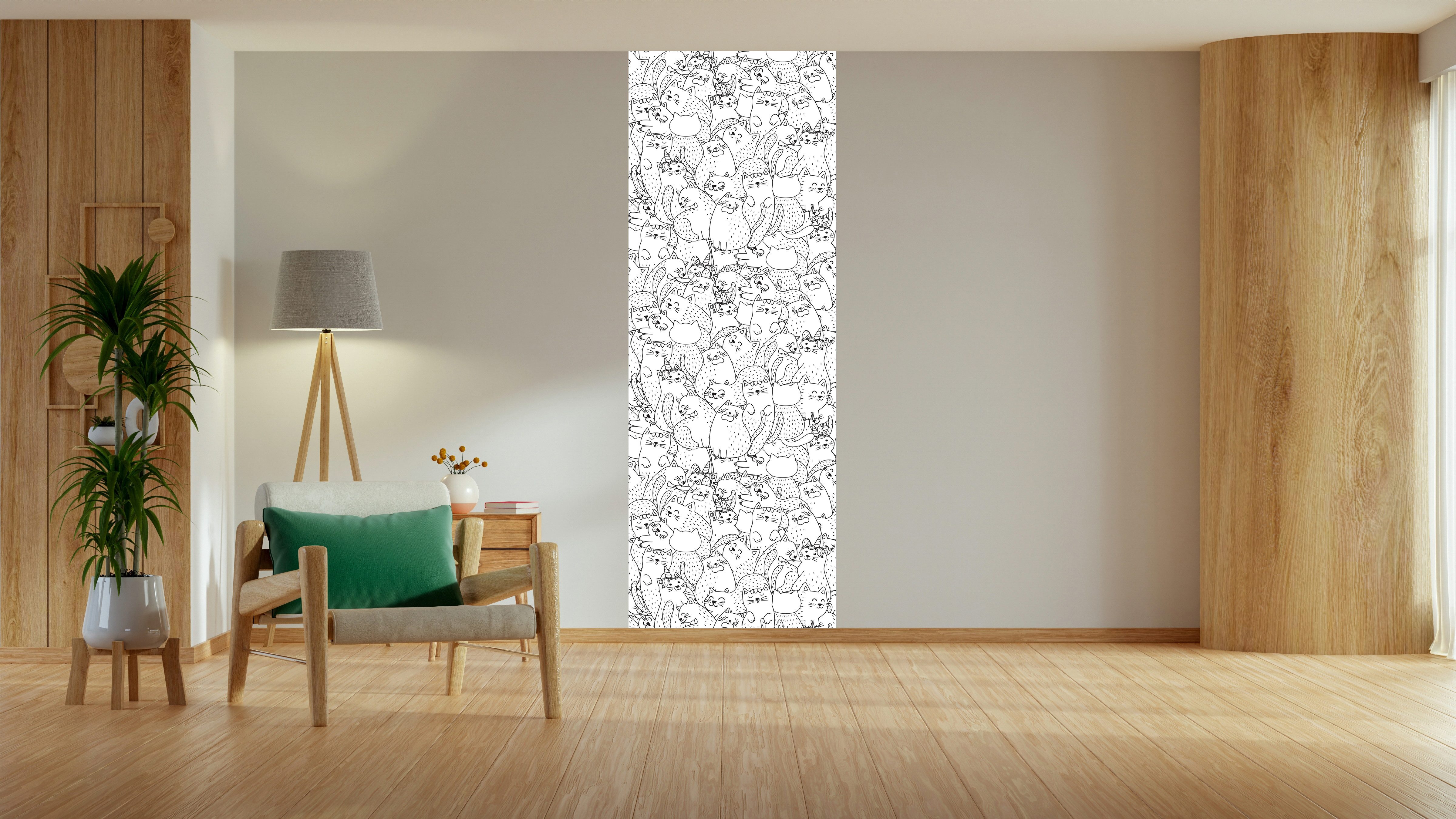 queence Wandsticker Katzen (1 St), DIY-Wandsticker zum Bemalen