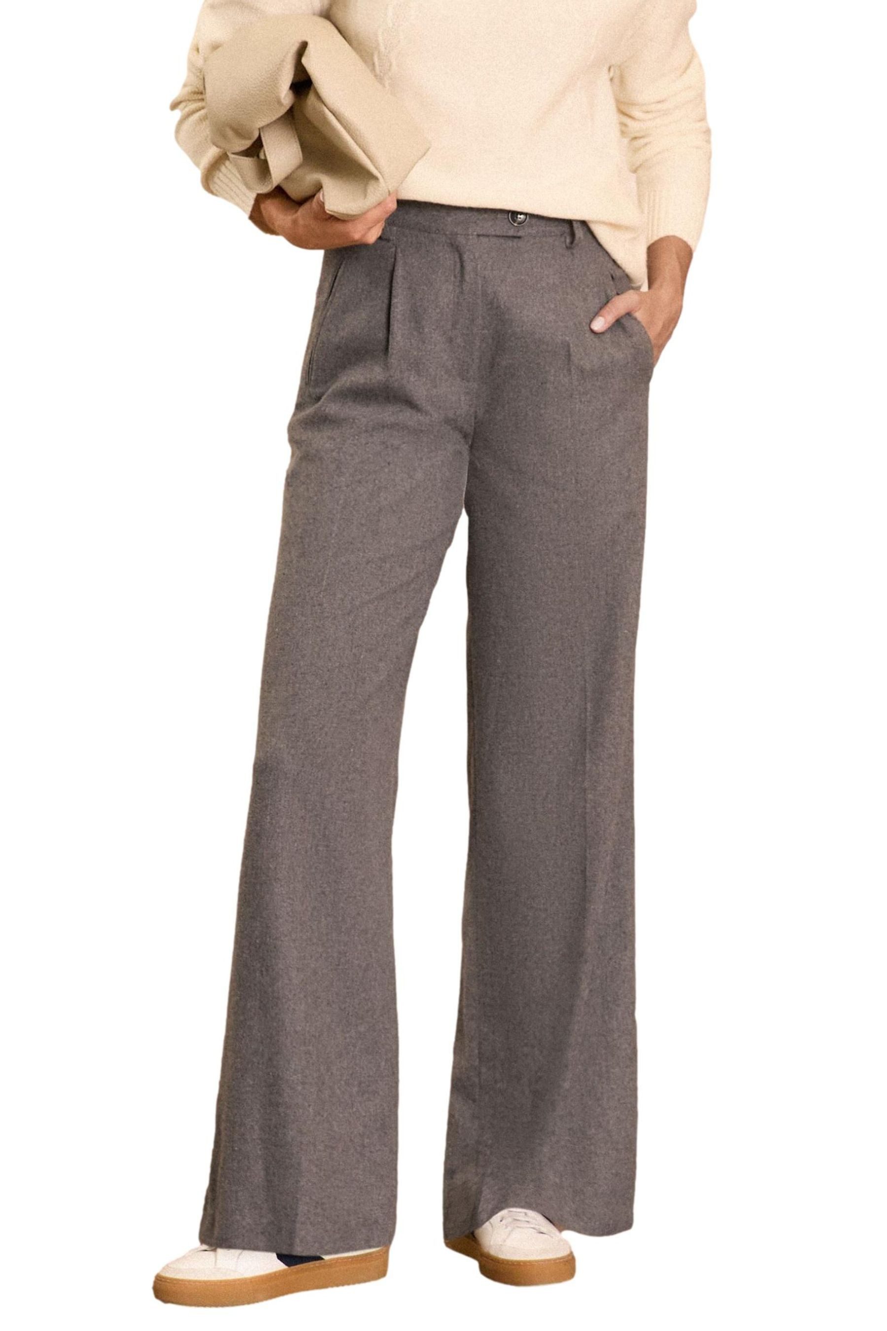 Palazzohose Love & Roses Flanellhose mit weitem Bein