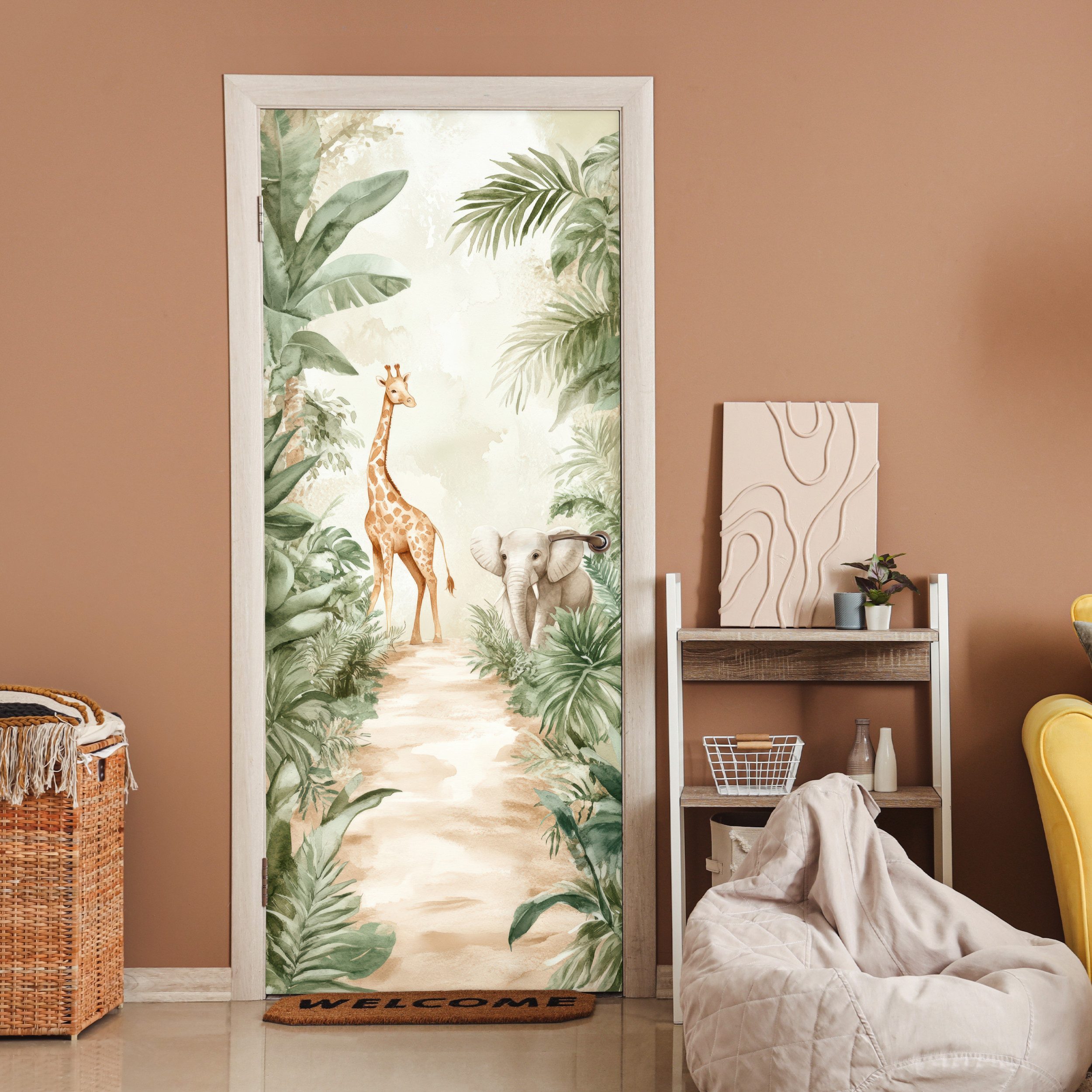 MuchoWow Türtapete Dschungel - Giraffe - günstig online kaufen