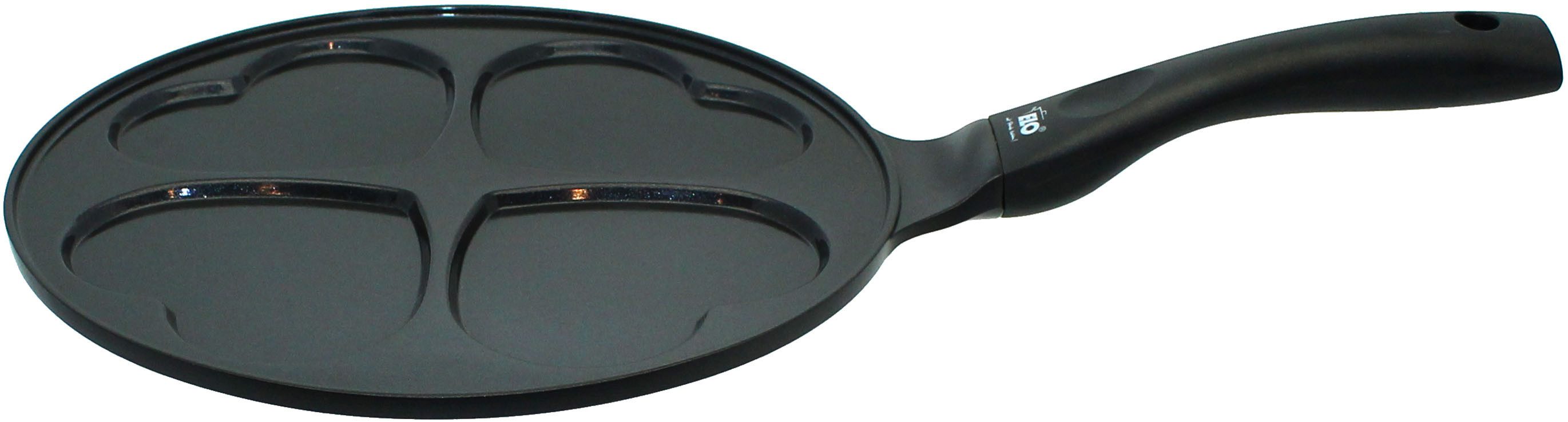 Elo Basic Crêpepfanne Blini, Herzpfanne 26 cm, Aluminiumguss (1-tlg), für 4 Herz-Pfannkuchen